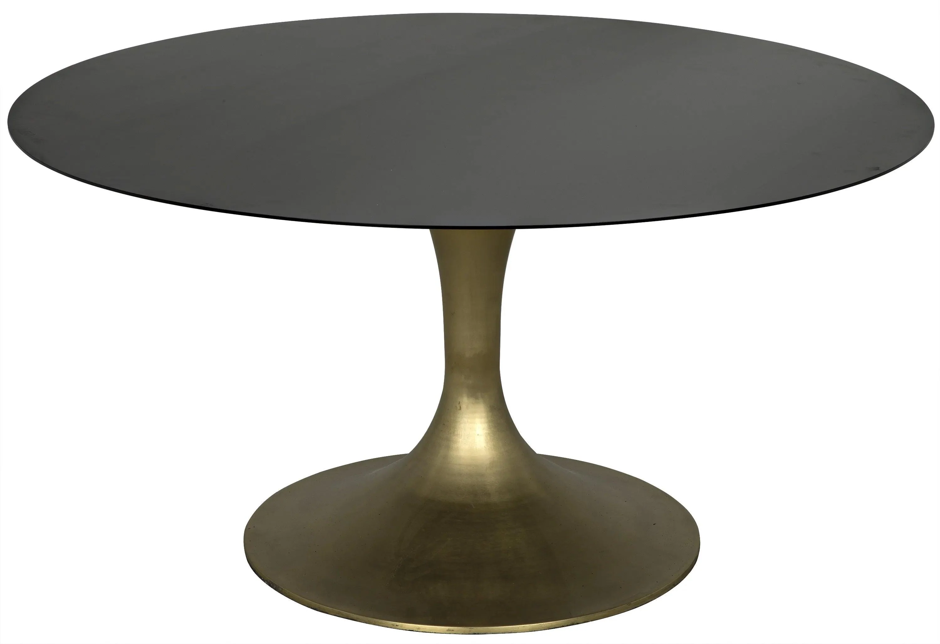 Herno Table, Steel with Brass Finished Base - Remutear