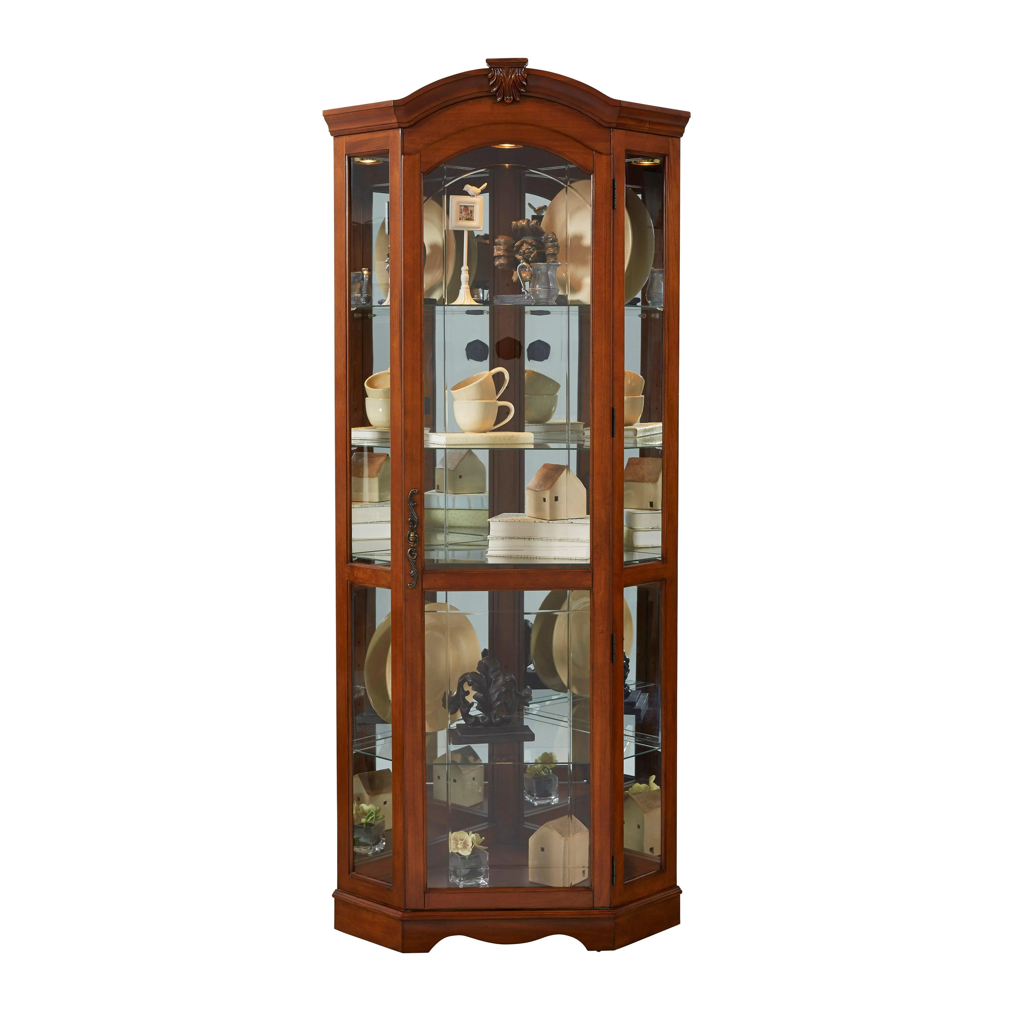 Mirrored Corner Curio Cabinet - Remutear