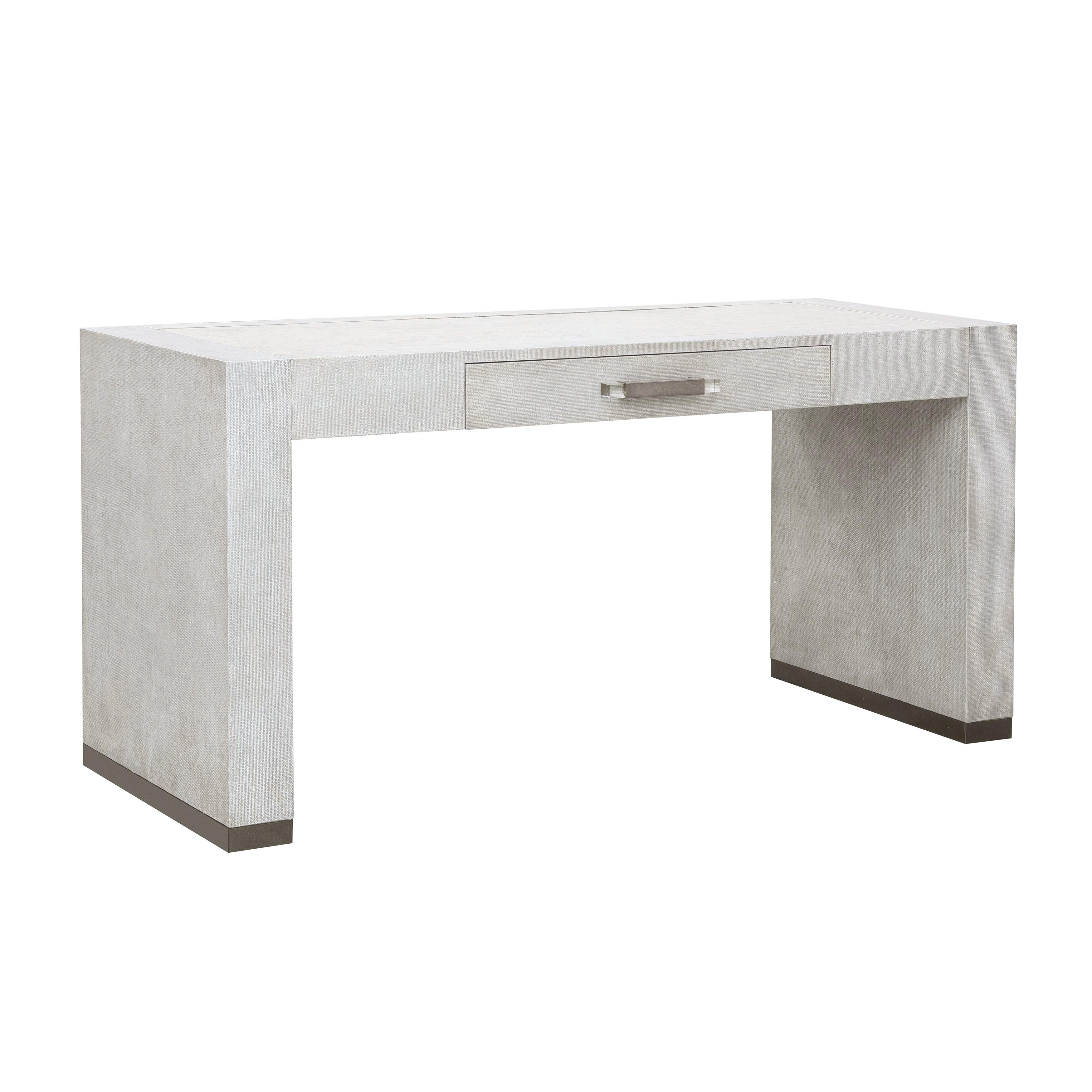 Stone-Textured Writing Desk with Keyboard Tray - Remutear