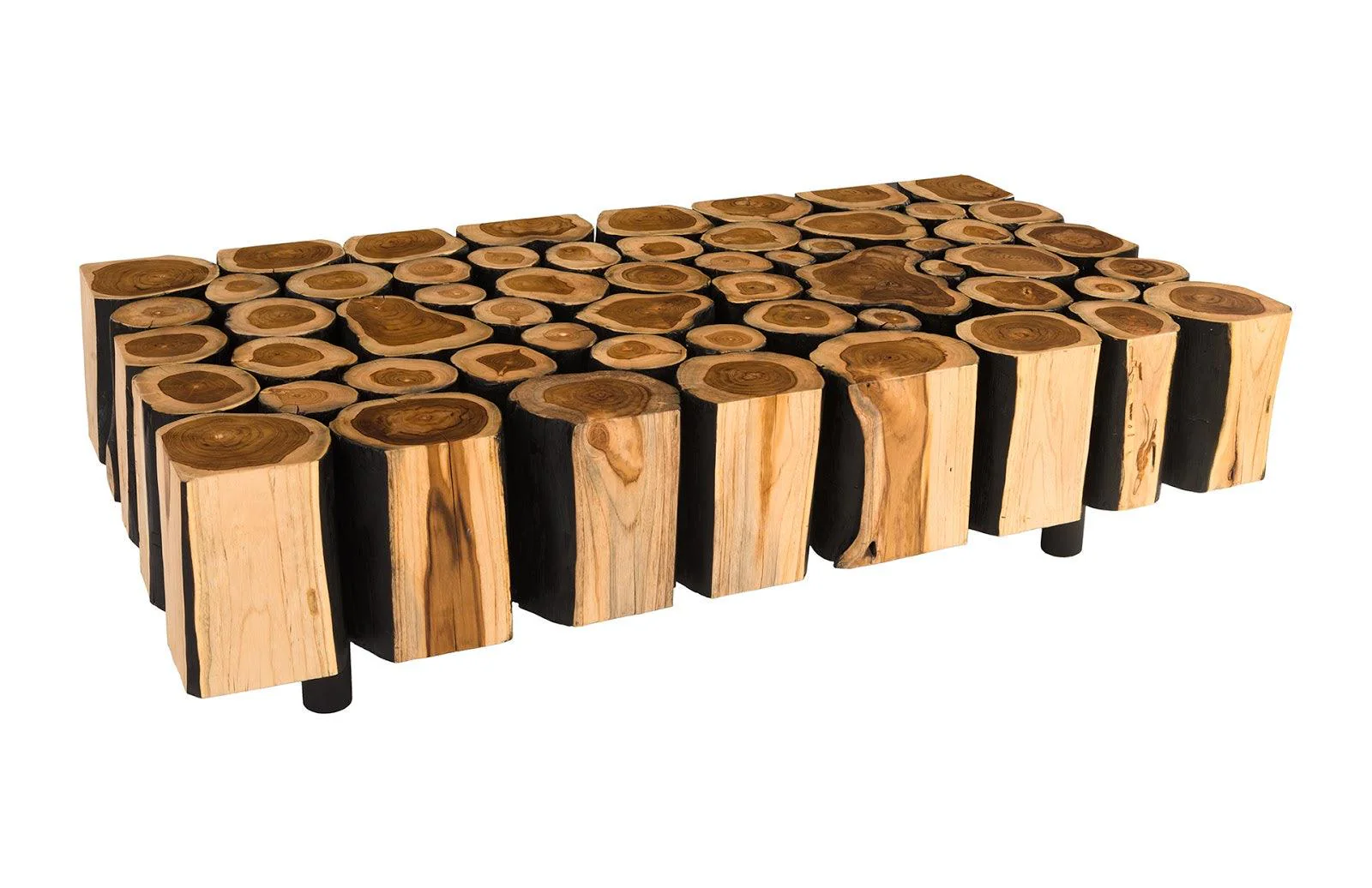 Boscage Coffee Table on Black Metal Legs, Rectangular - Remutear