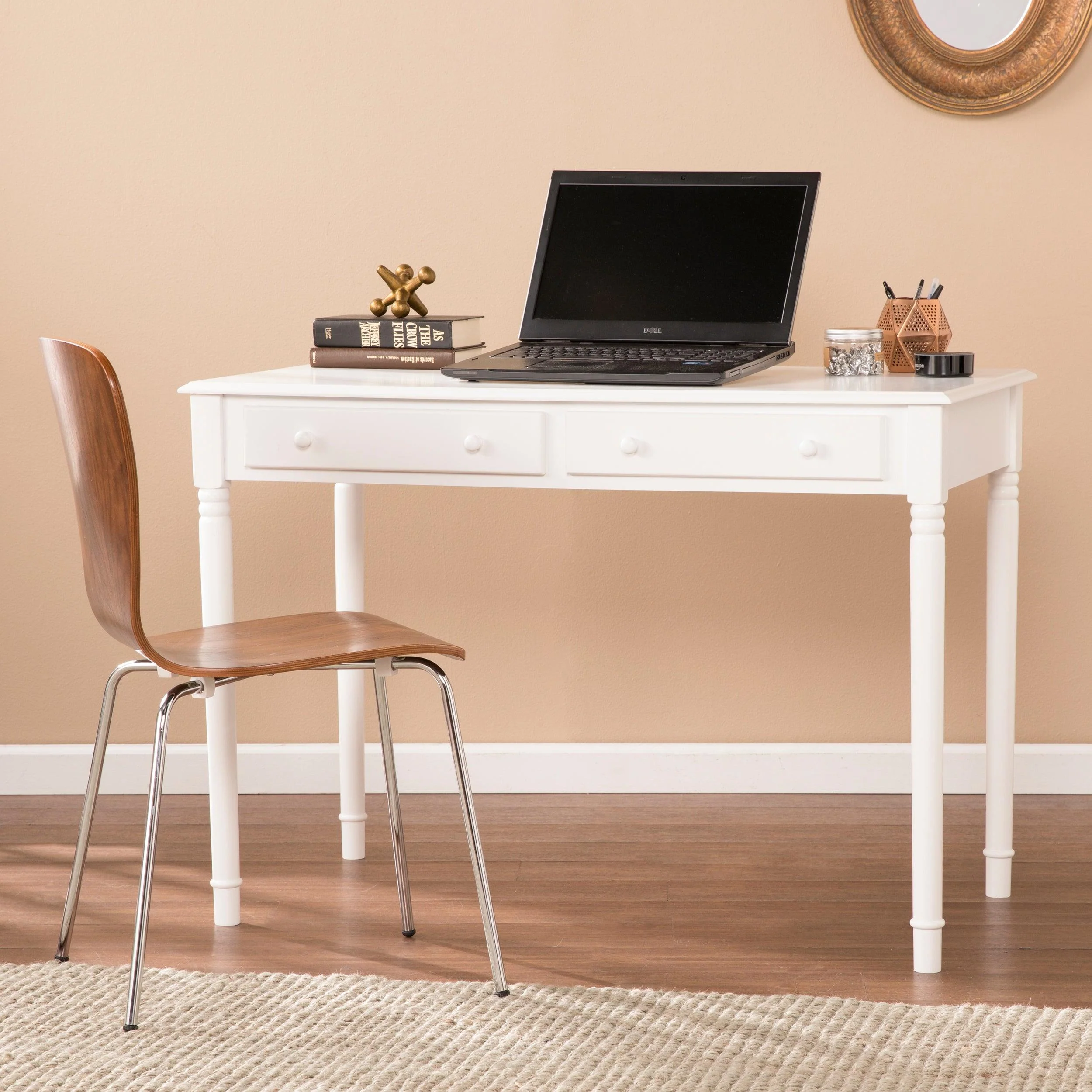 Writing 2-Drawer Desk – Crisp White - Remutear
