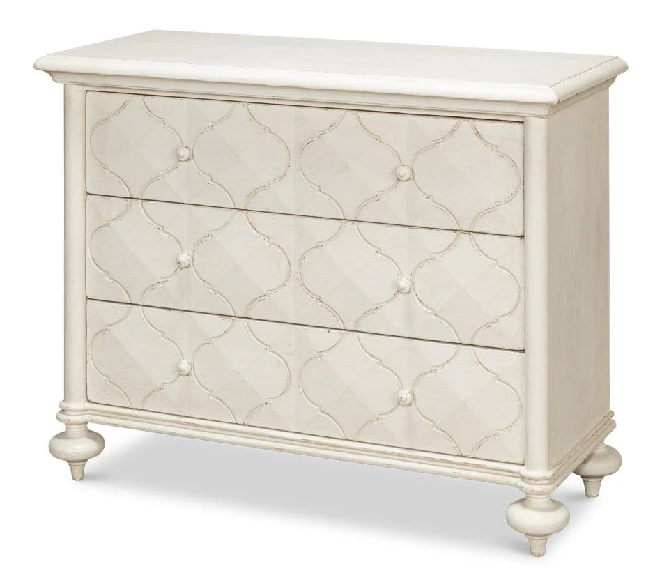Sommeil 3 Drawer Commode - Antique White - Remutear