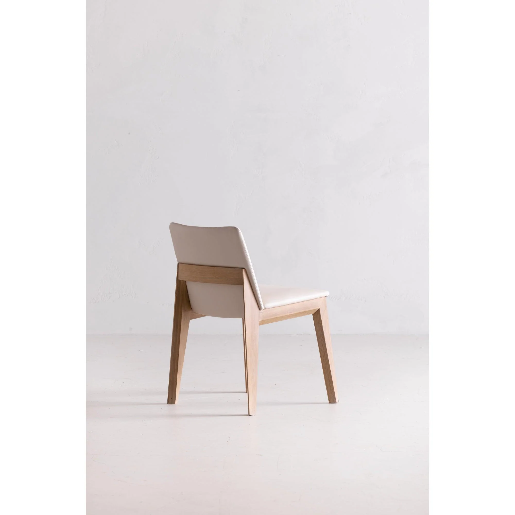 Deco Oak Dining Chair White Pvc - Set Of Two - Remutear