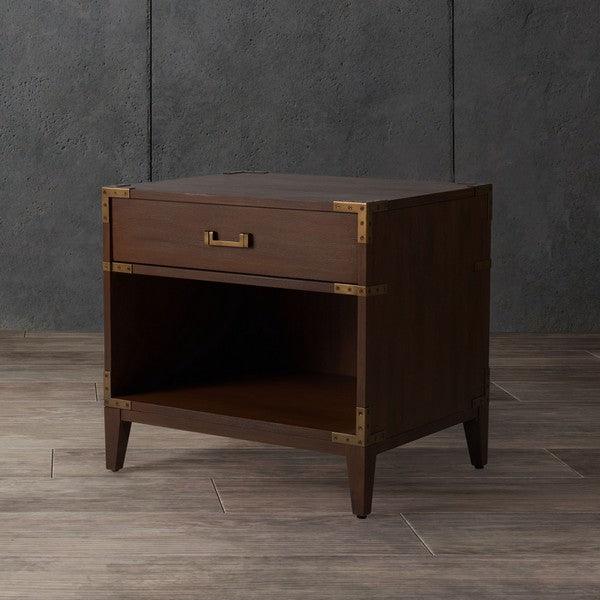 NISHA 1 DRAWER WOOD NIGHTSTAND - Remutear