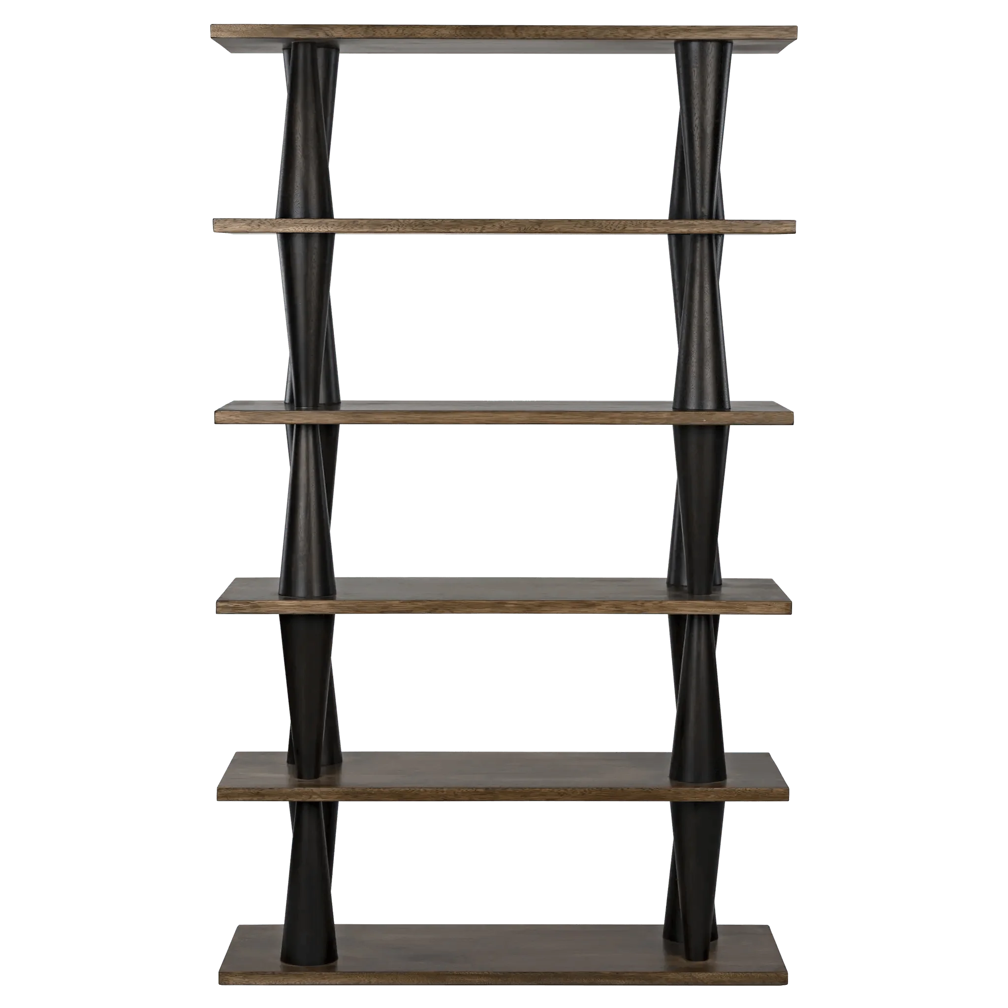 Mood Bookcase, Ebony and Dark Walnut - Remutear