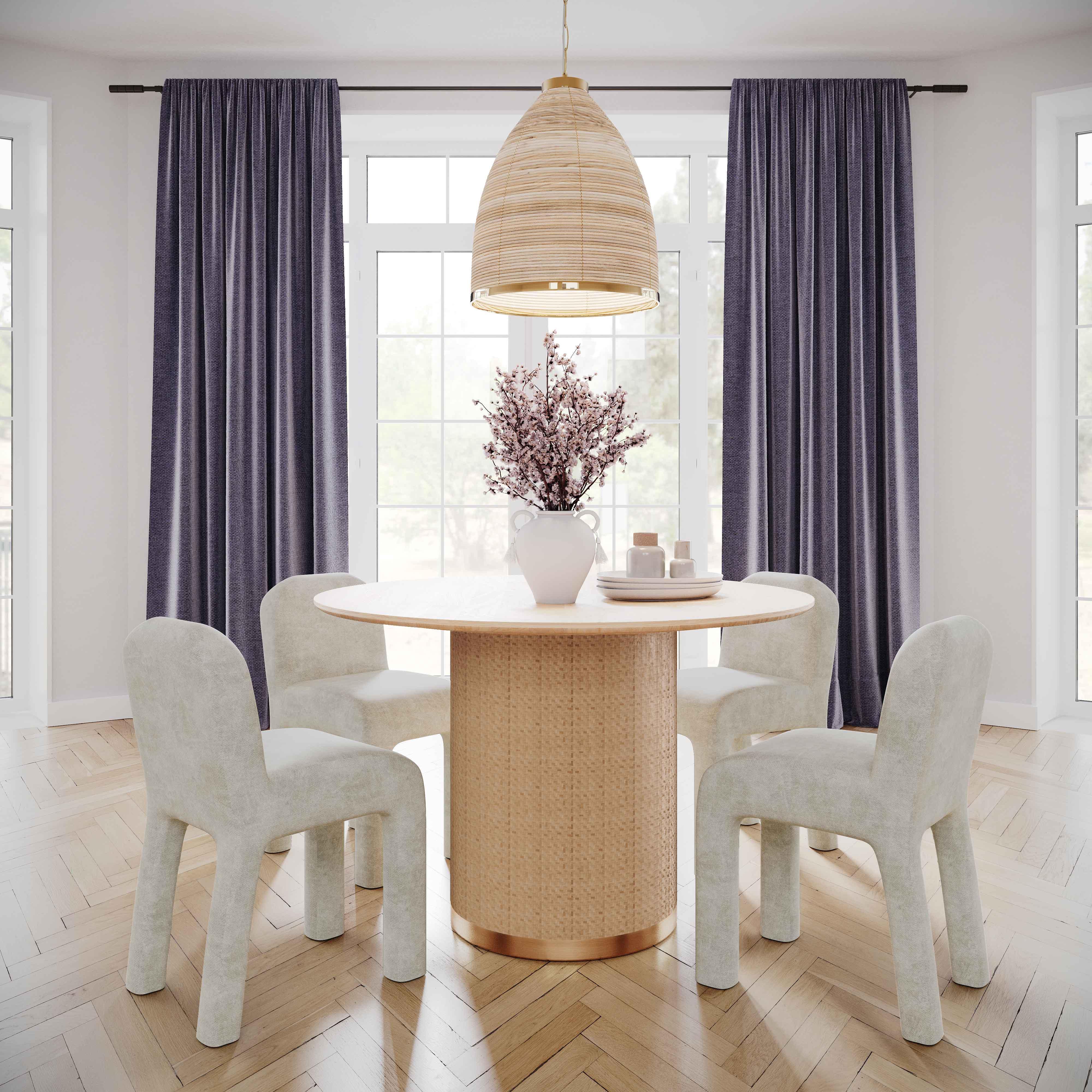 Georgia Light Grey Chenille Dining Chair - Remutear
