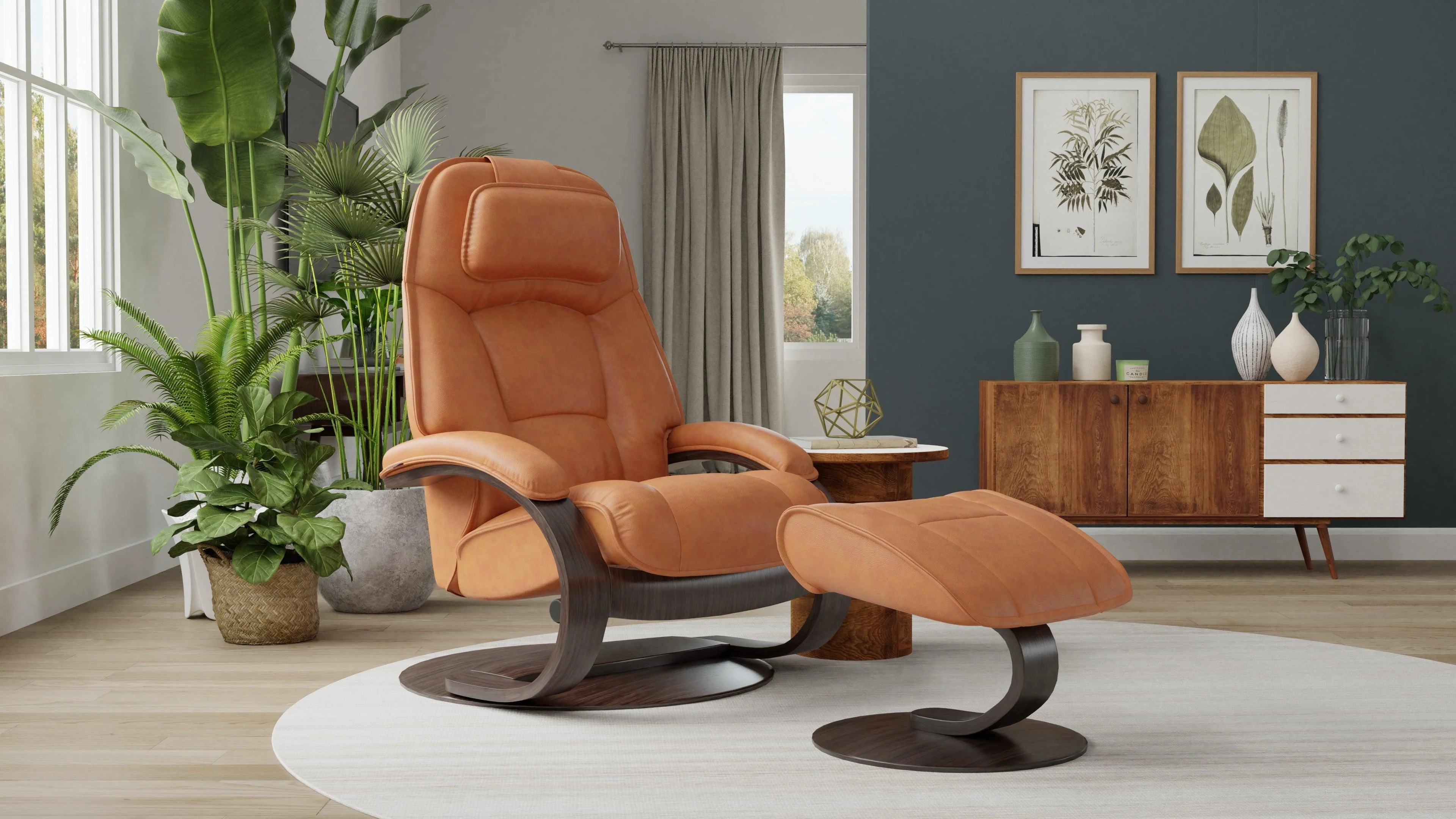 Admiral C Recliner with Footstool - Remutear
