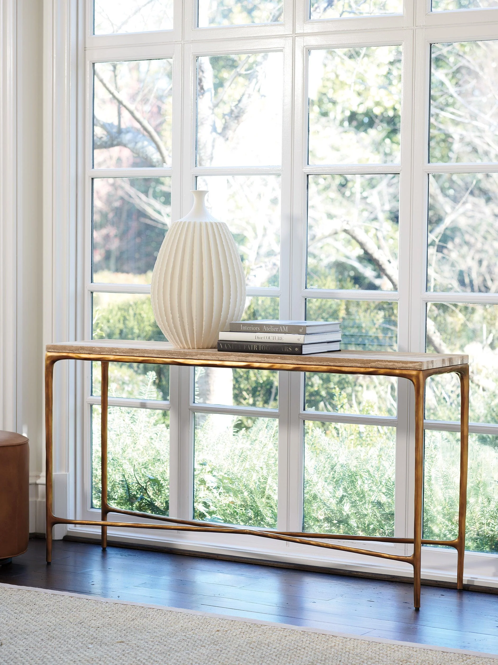 Silverado Menlo Park Console With Stone Top - Remutear