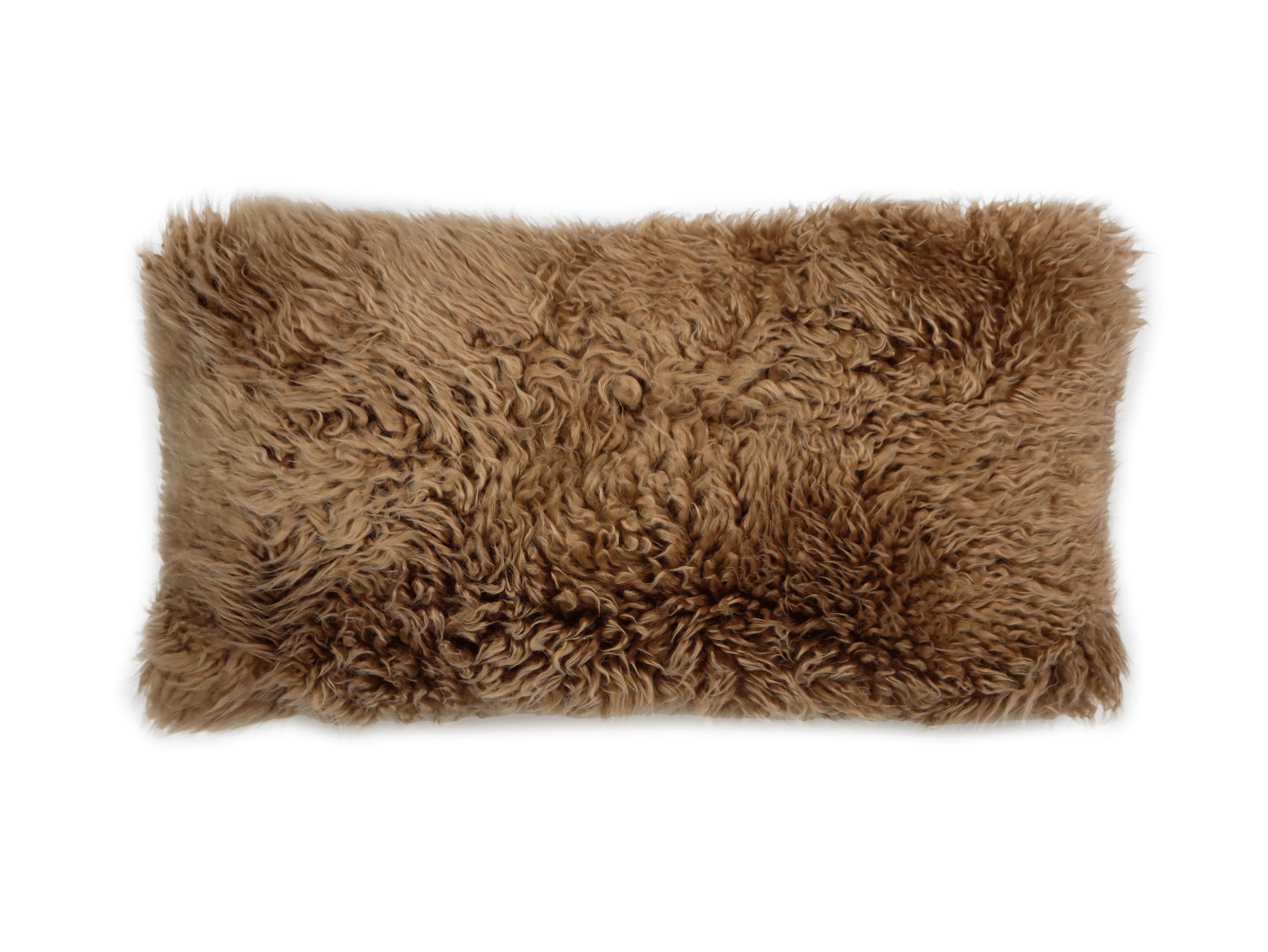 Longwool Curly Sheepskin Lumbar Cushion - Remutear