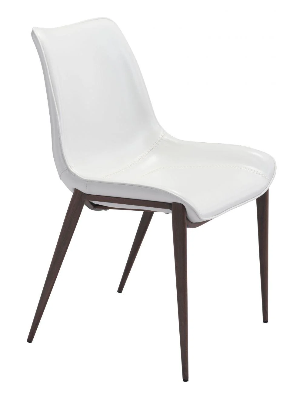 Magnus Dining Chair (Set of 2) White & Walnut - Remutear