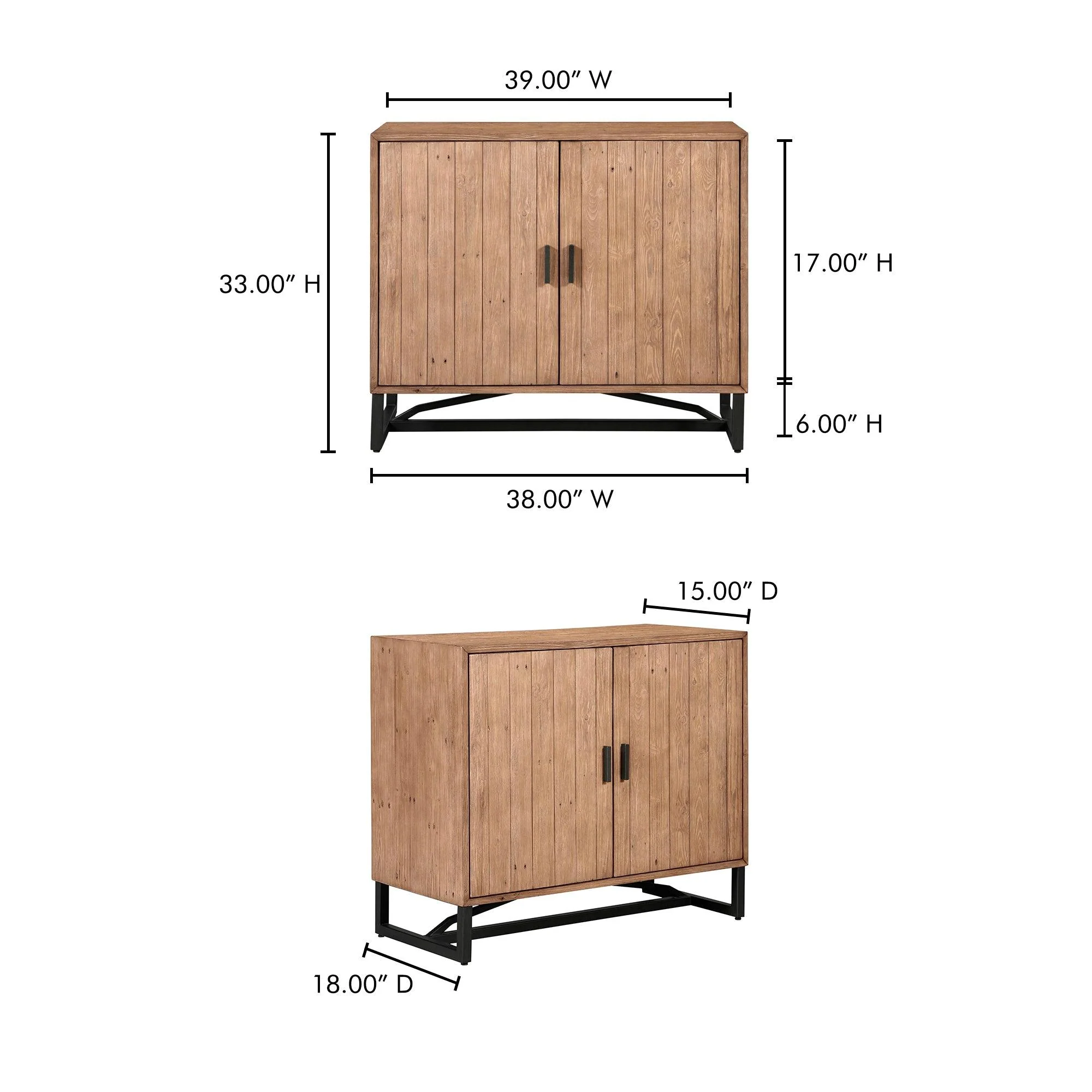 Sierra 2 Door Cabinet Natural - Remutear