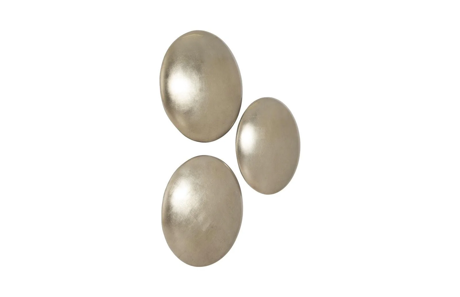 Orb Wall Tiles, Set of 3, Platinum Leaf - Remutear