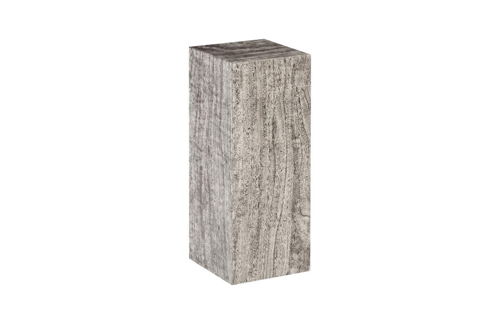 Origins Pedestal, Medium, Mitered Chamcha Wood, Gray Stone Finish - Remutear