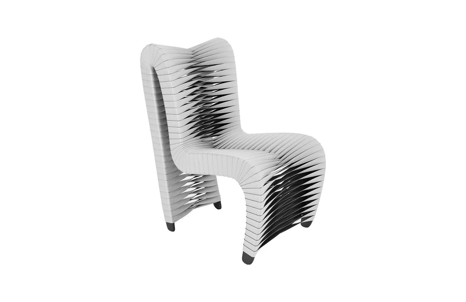 Seat Belt Dining Chair, High Back Gray/Black - Remutear