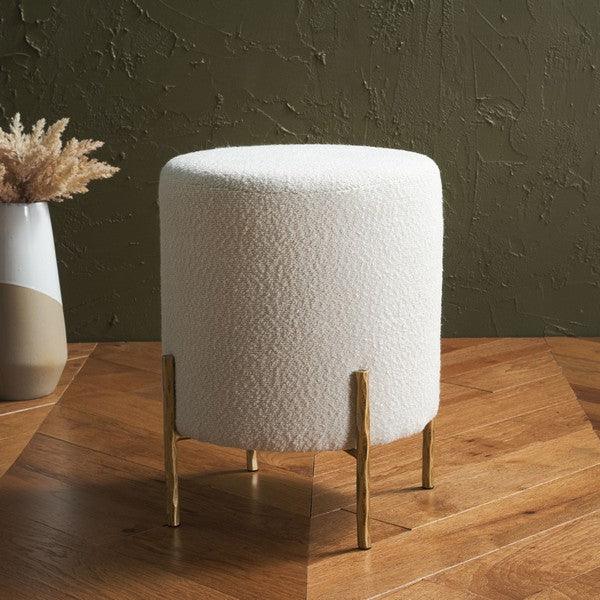 Jessa Round Boucle Ottoman - Remutear