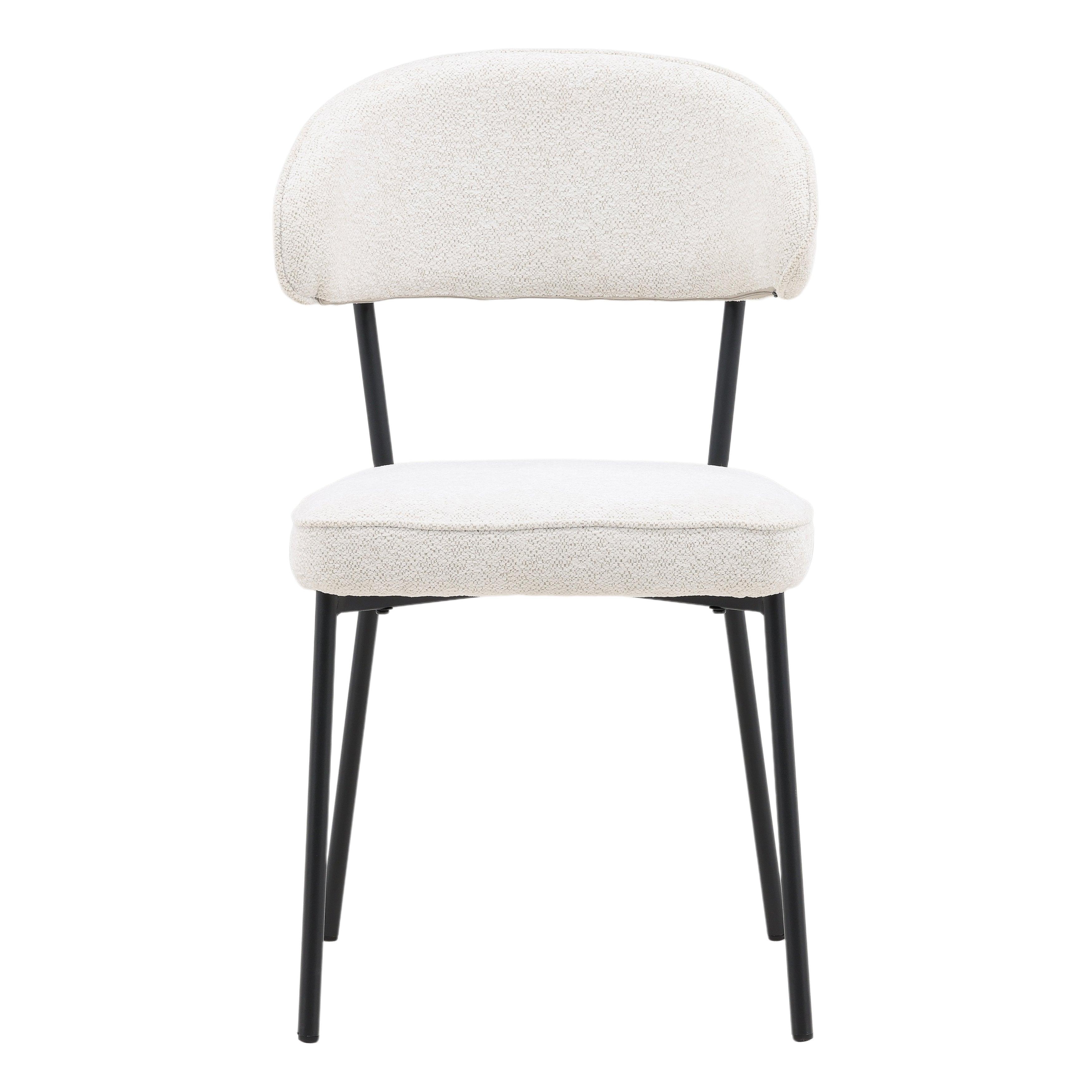 Mera Dining Chair Set of 2 Cream - Remutear