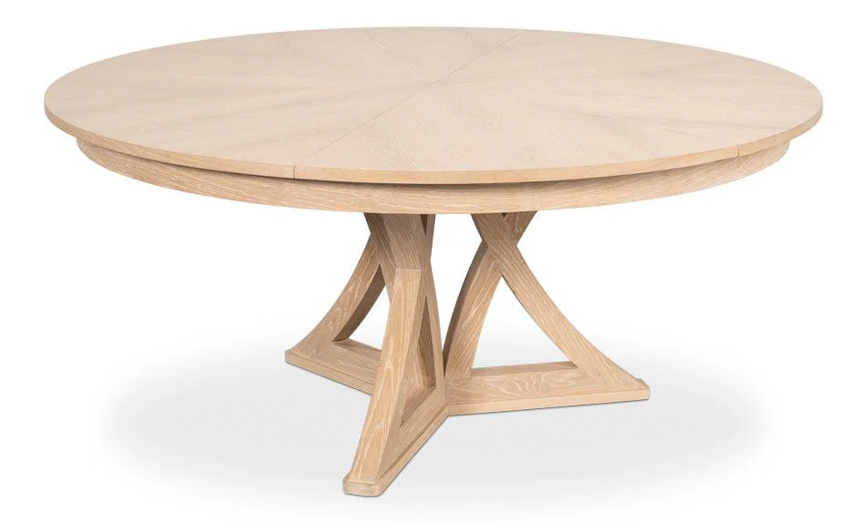 Casual Jupe Dining Table Bleached Oak Lg - Remutear