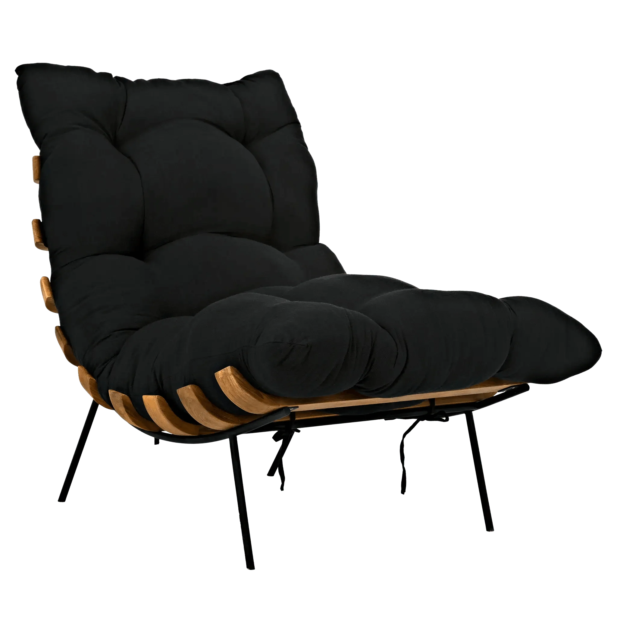 Hanzo Chair with Steel Legs, Teak - Remutear