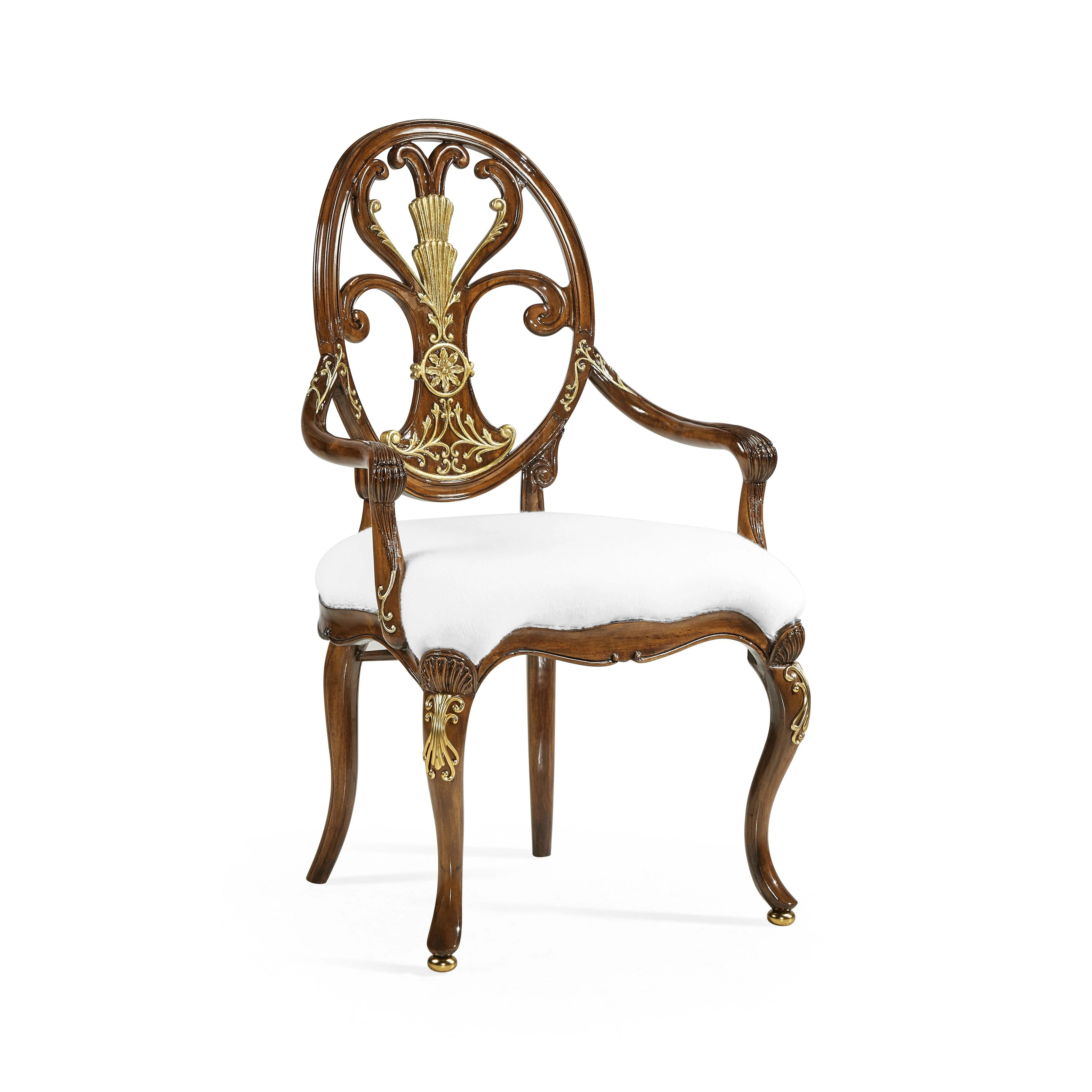 Traditional Accents Carving Oval Back Armchair - Remutear