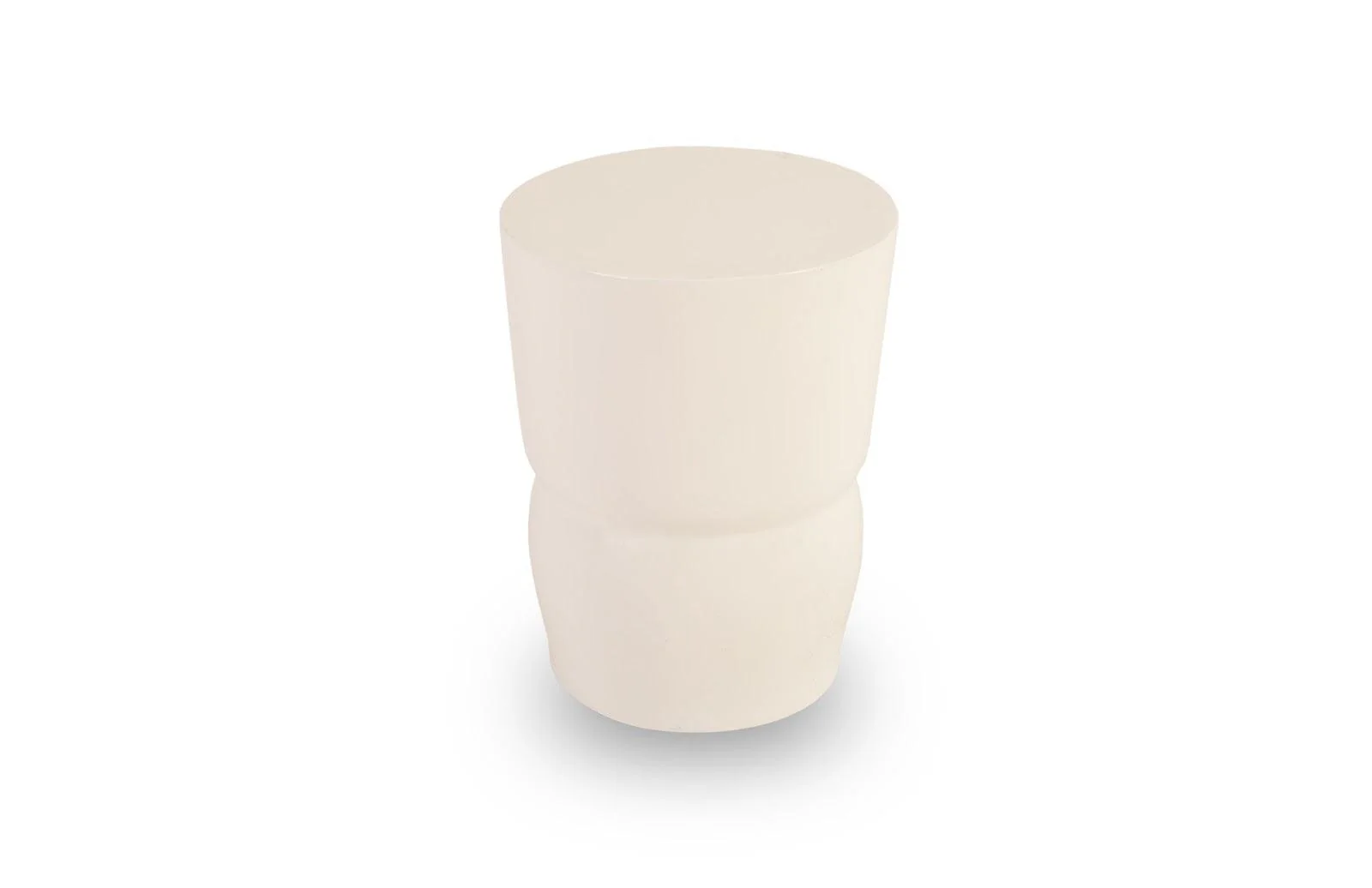 Carved Stool, Gel Coat White - Remutear