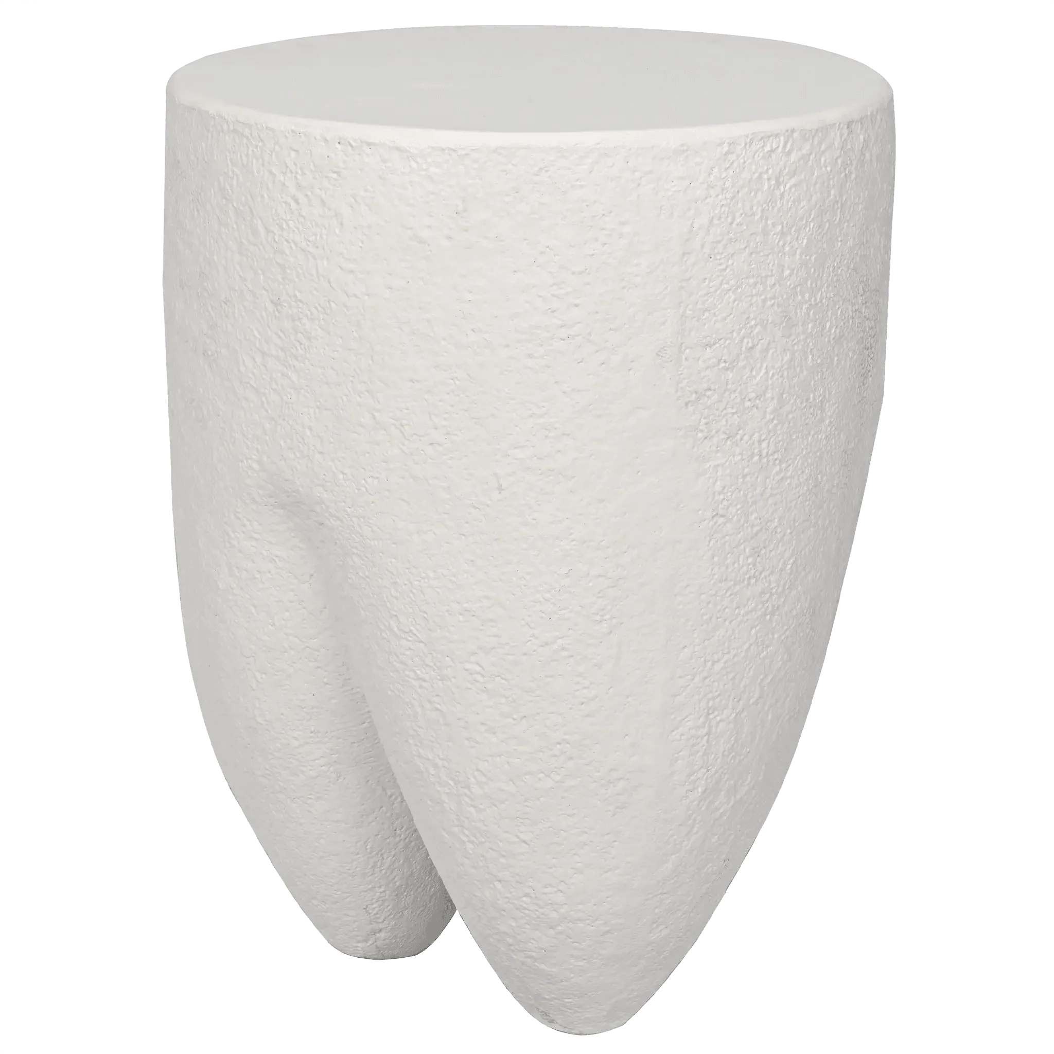 Donald Side Table, White Fiber Cement - Remutear