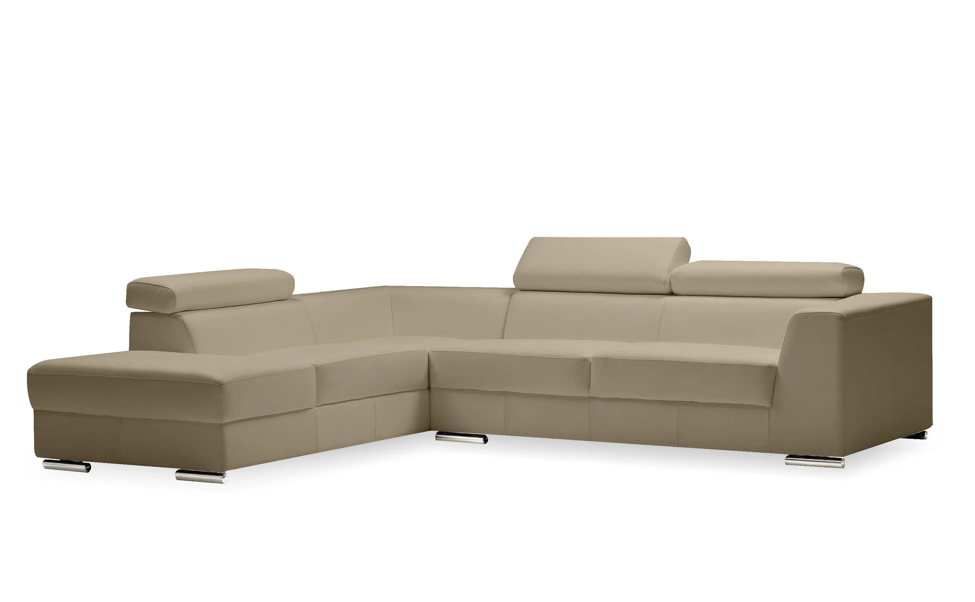 ICON Sectional LSF Chaise Adjustable Headreat / Polished Steel Legs - Remutear