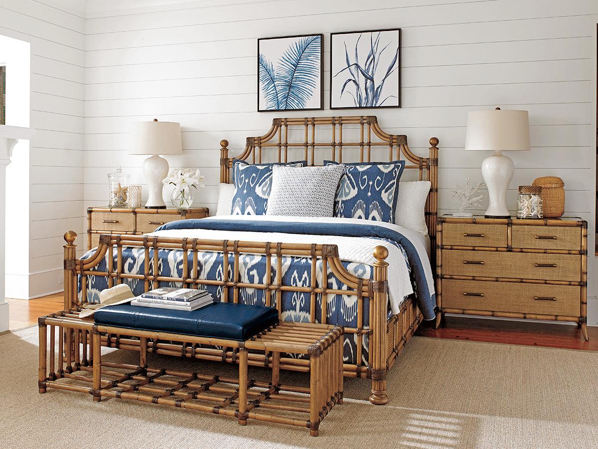 Twin Palms St. Kitts Rattan Bed - Remutear