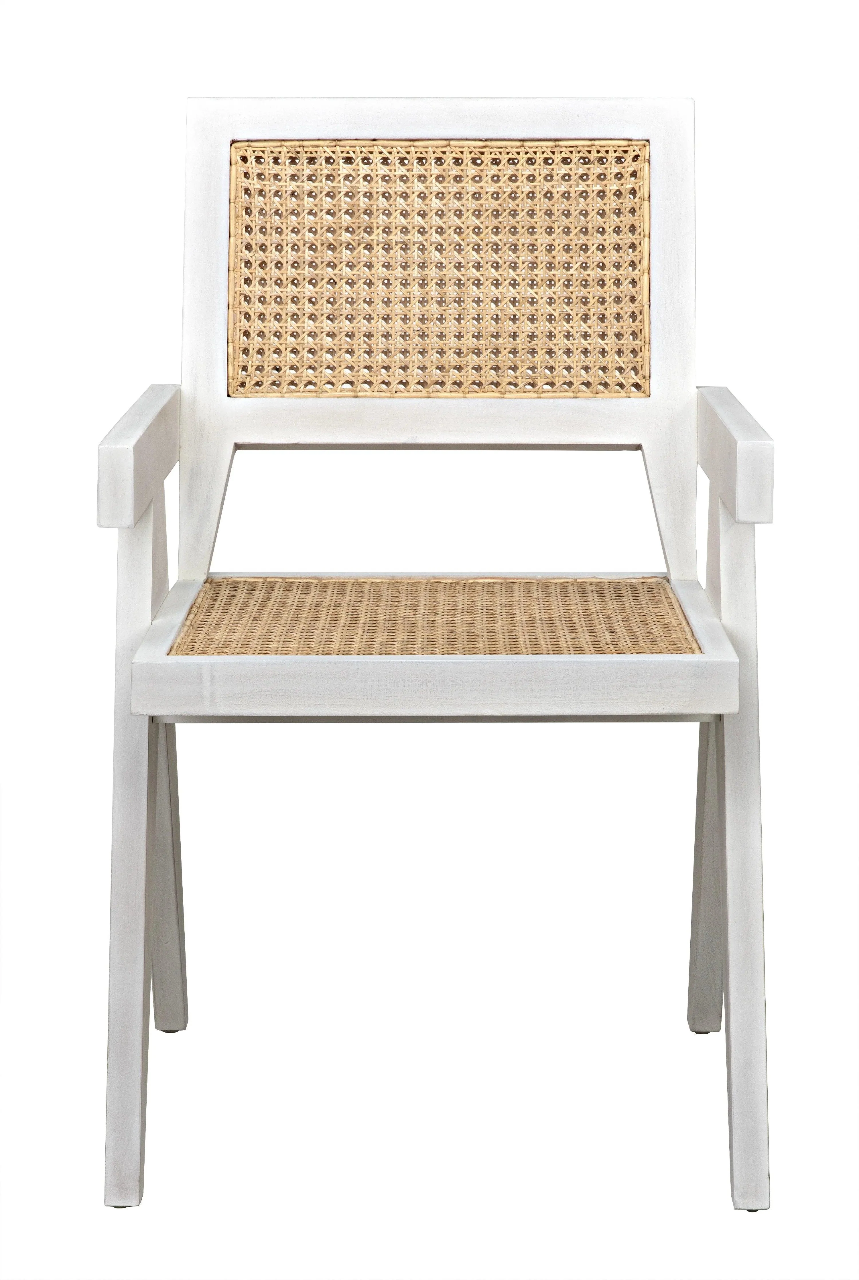 Jude Chair with Caning, White Wash - Remutear