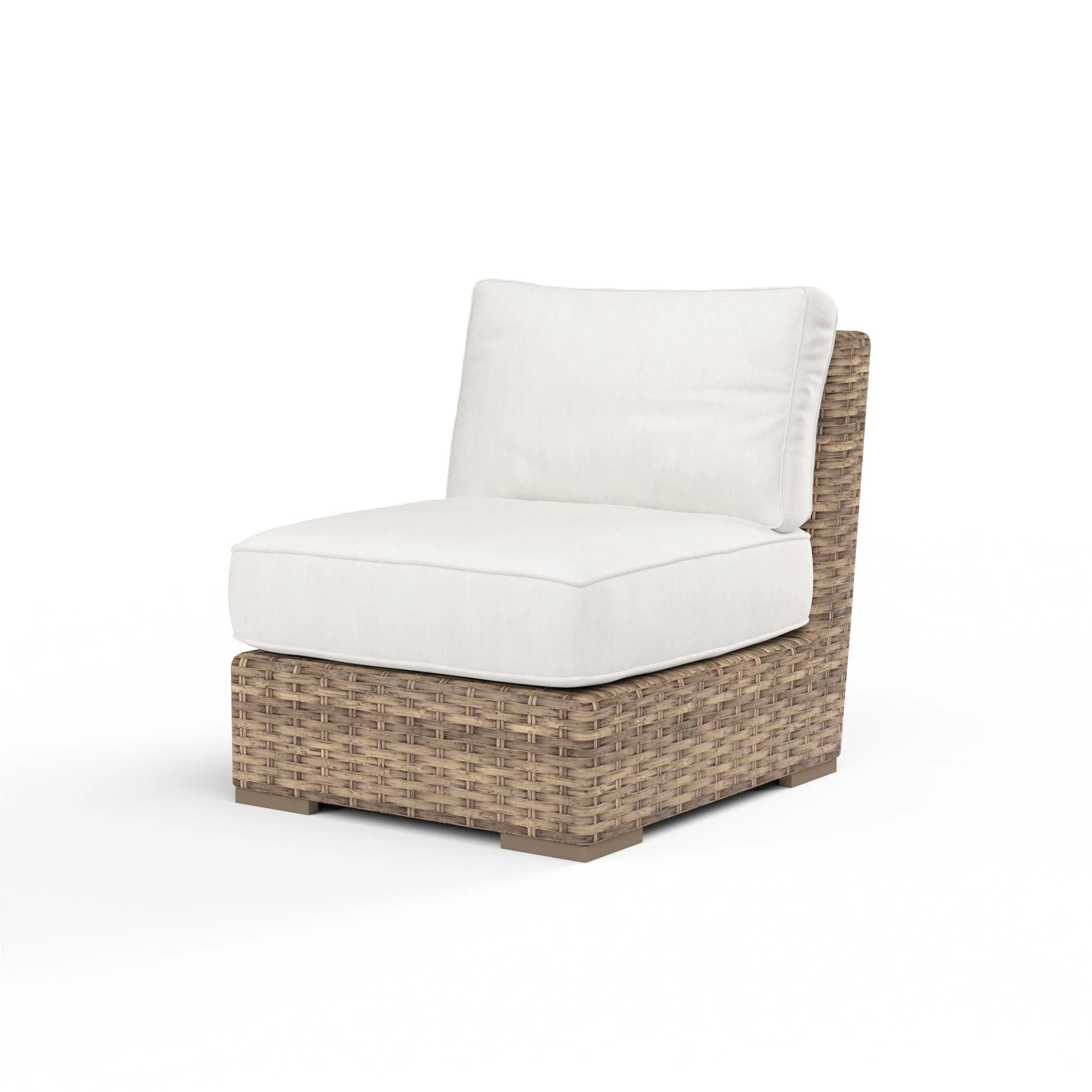 Havana Armless Club in Canvas Flax w/ Self Welt - Remutear