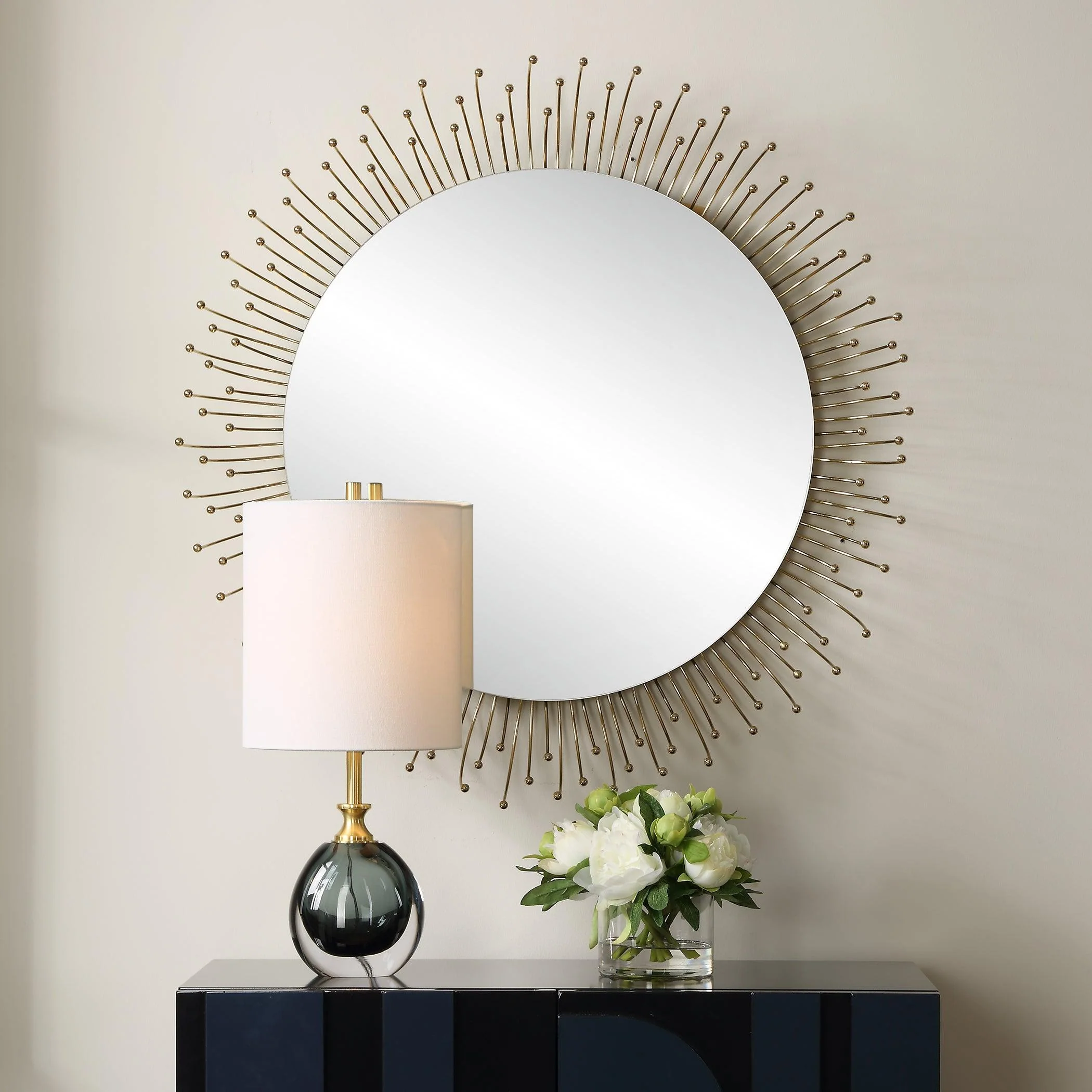 Aga Round Gold Mirror - Remutear