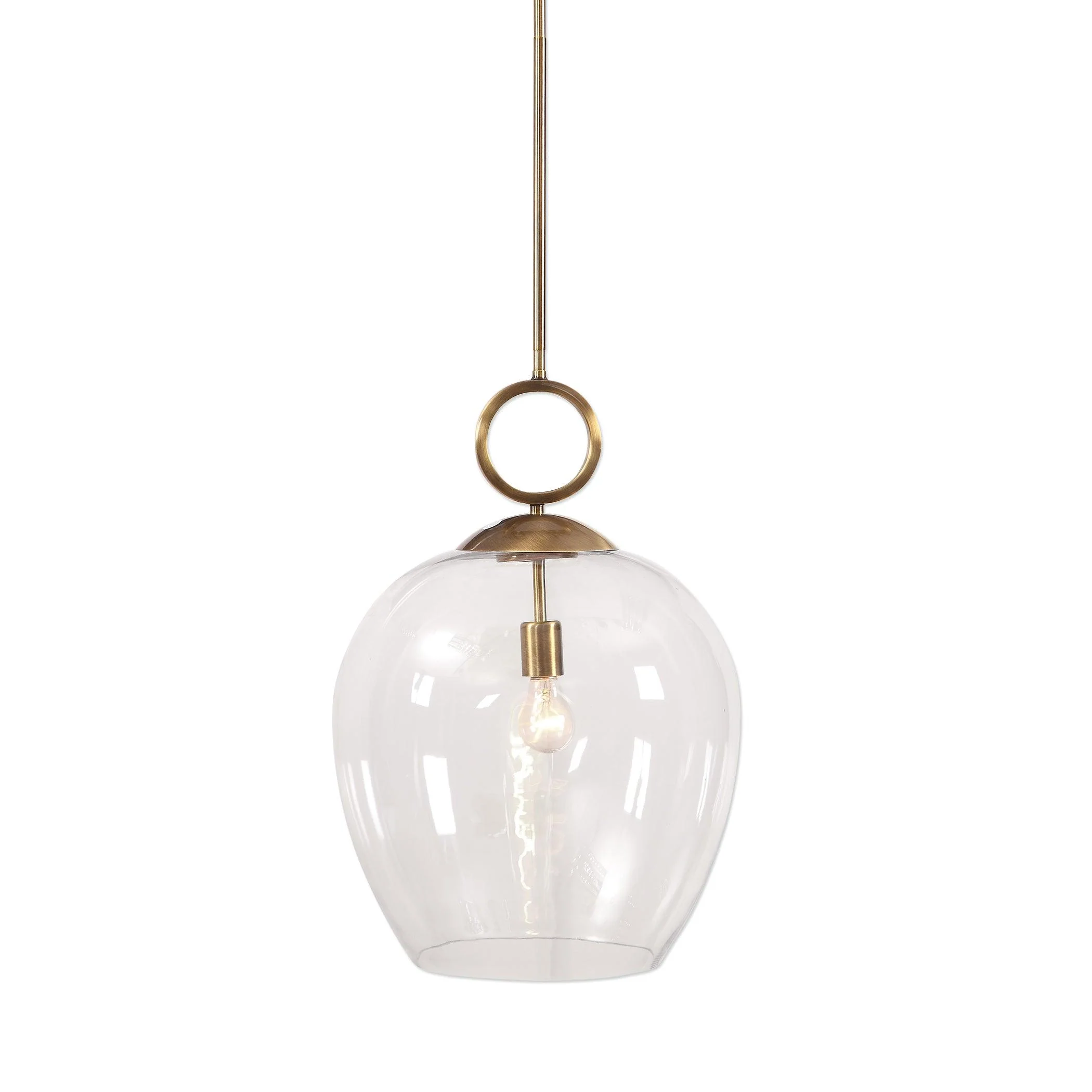 CALIX LARGE BLOWN GLASS 1 LIGHT PENDANT - Remutear
