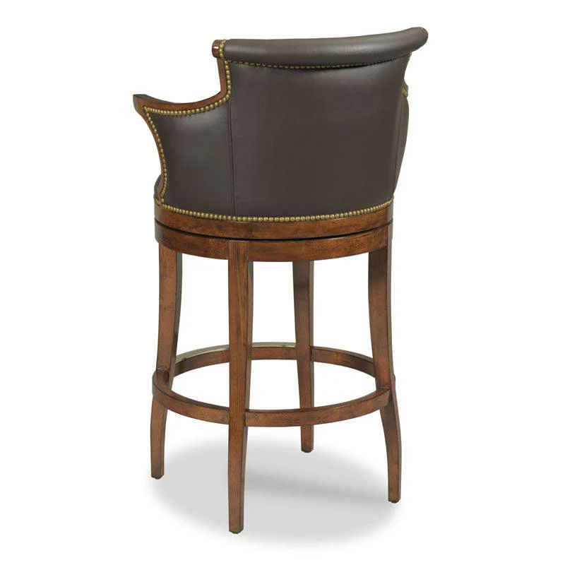 Swivel Leather Counter Stool - Remutear