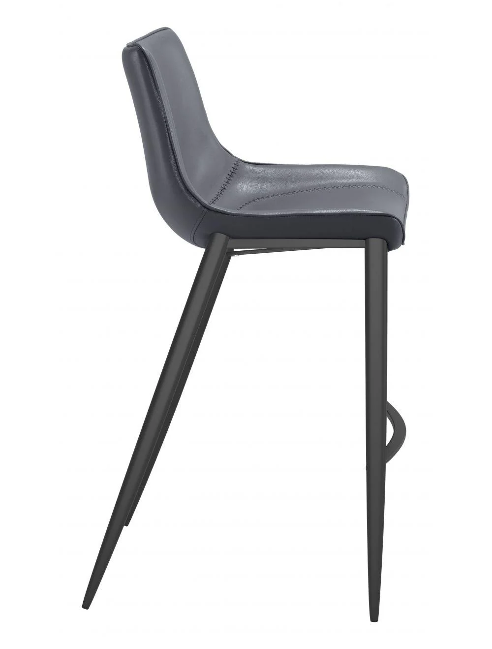 Magnus Bar Chair (Set of 2) Dark Gray & Black - Remutear