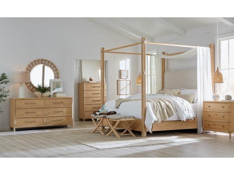 Retreat Pole Rattan Five-Drawer Chest - Remutear