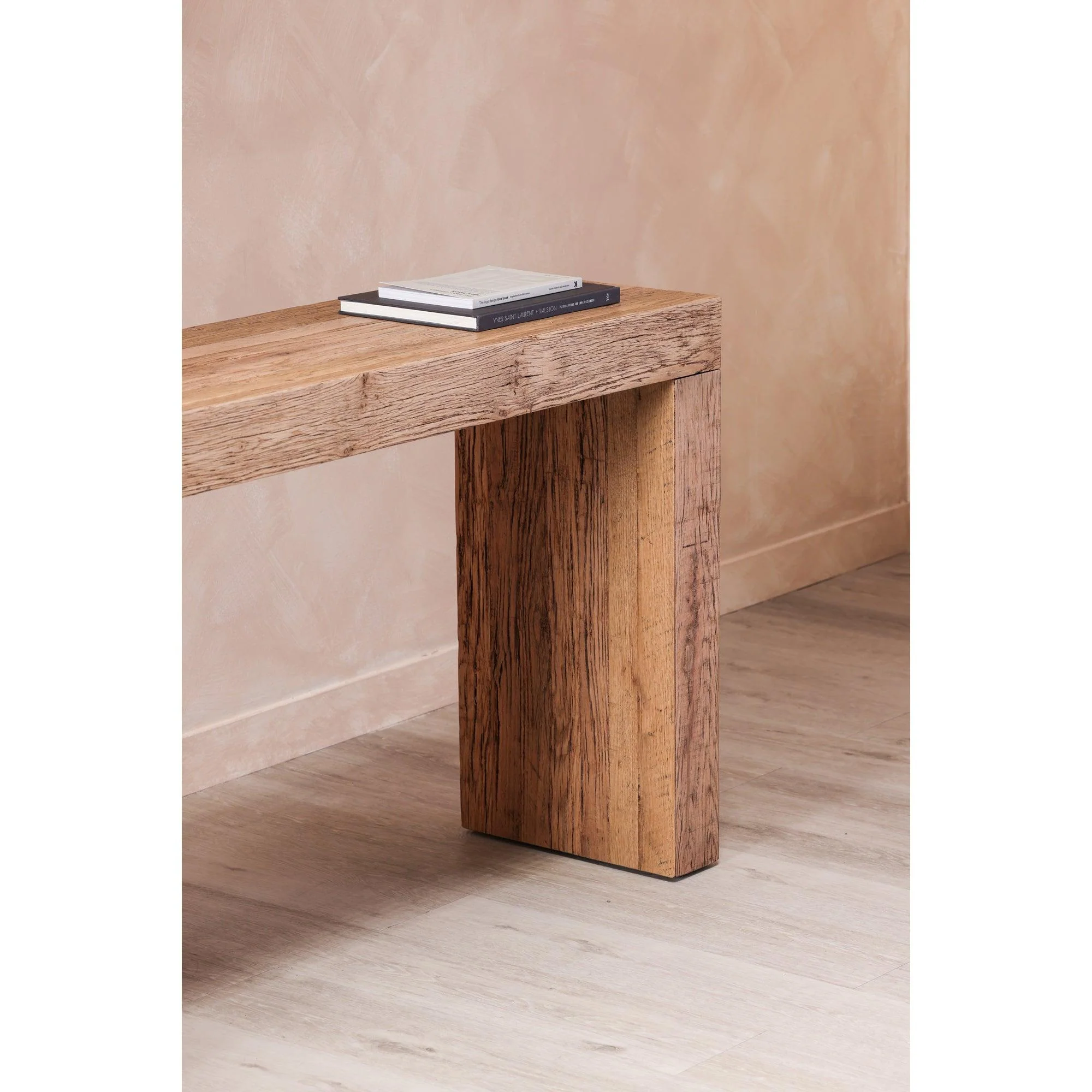 Evander Console Table Aged Oak - Remutear