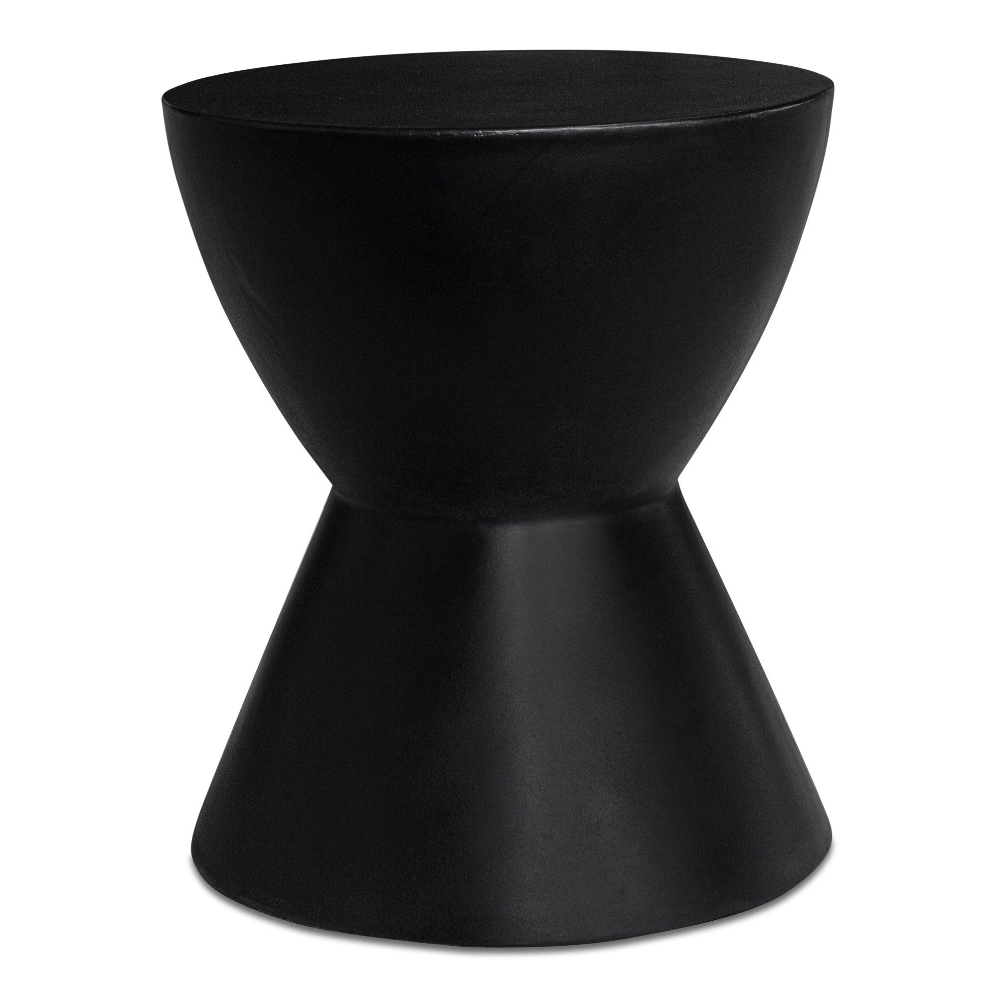 Hourglass Outdoor Stool Black - Remutear