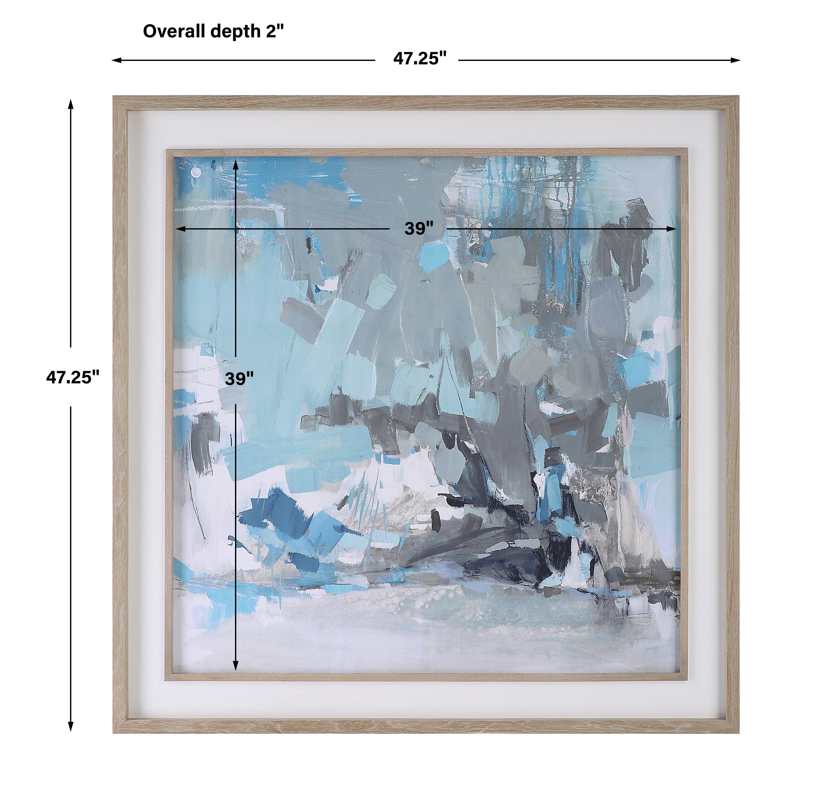 Misty Moonlight Abstract Framed Print - Remutear