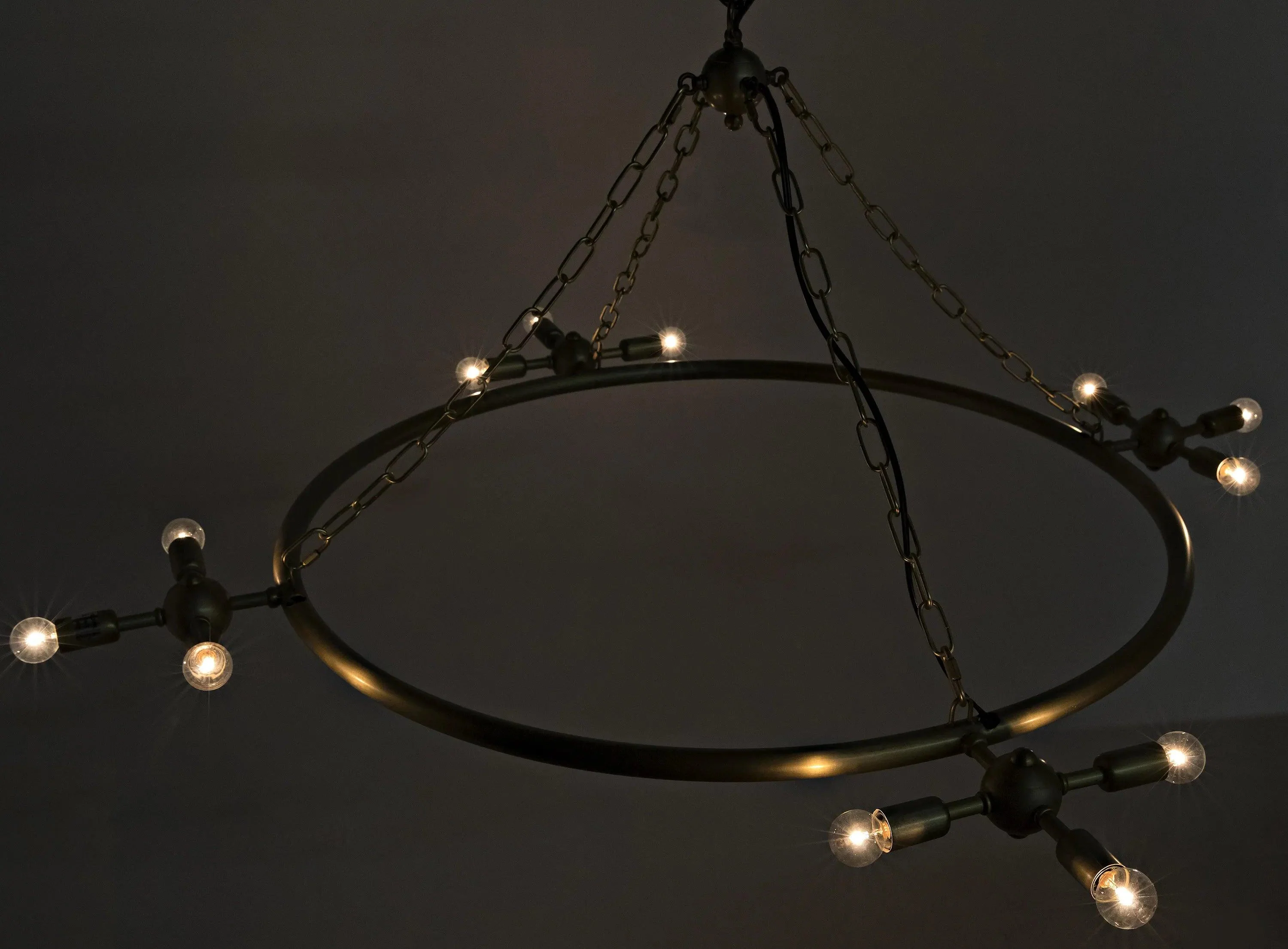 Sasha Chandelier, Metal with Brass Finish - Remutear