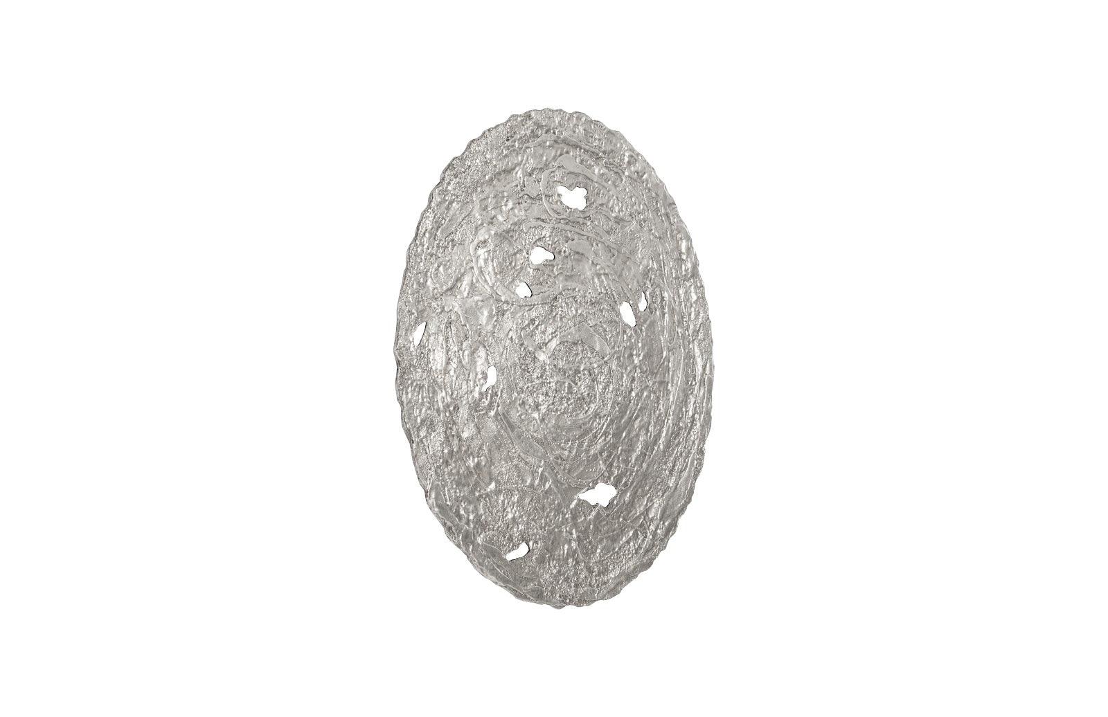 Molten Wall Disc, Large, Silver Leaf - Remutear