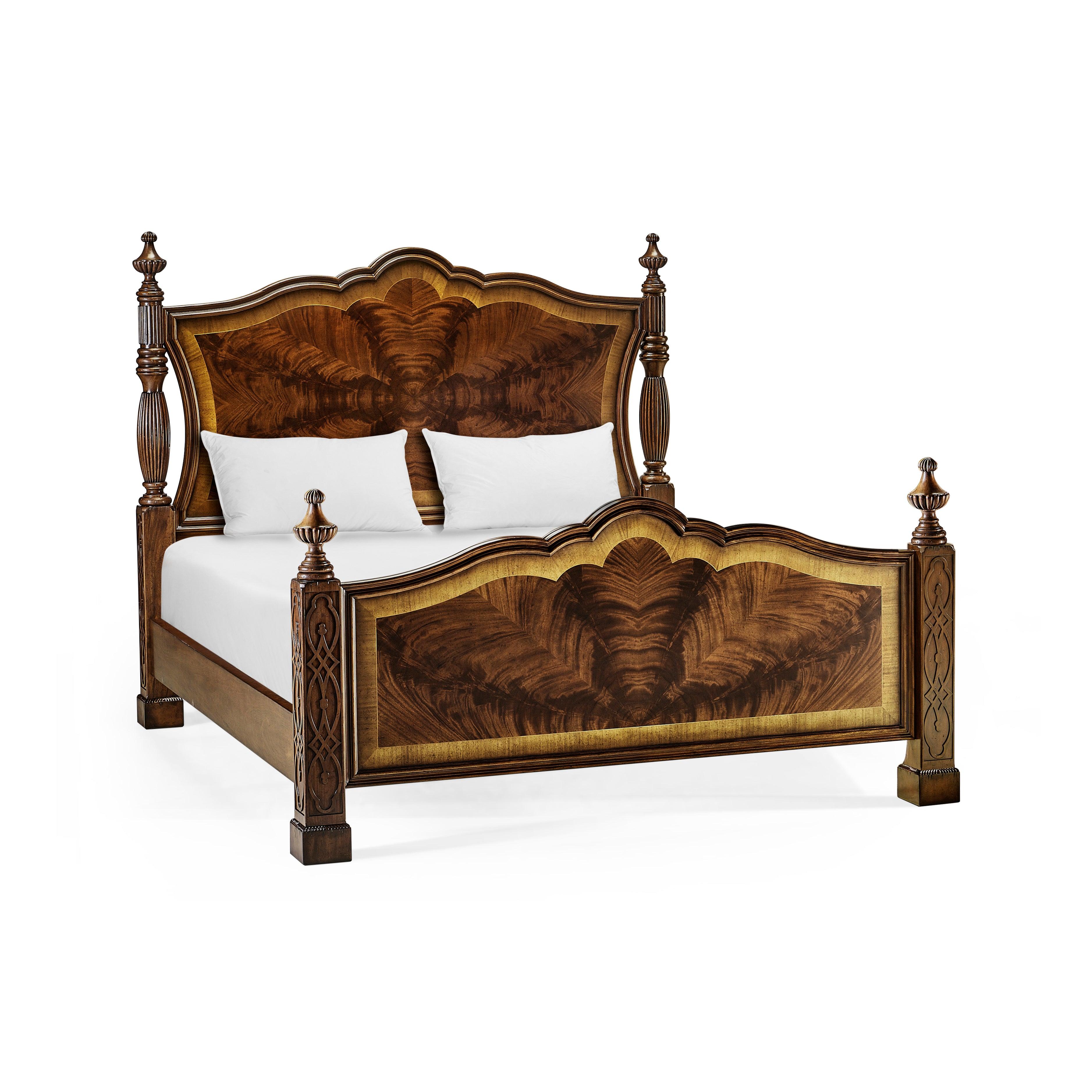 Versailles Mahogany King Poster Bed - Remutear