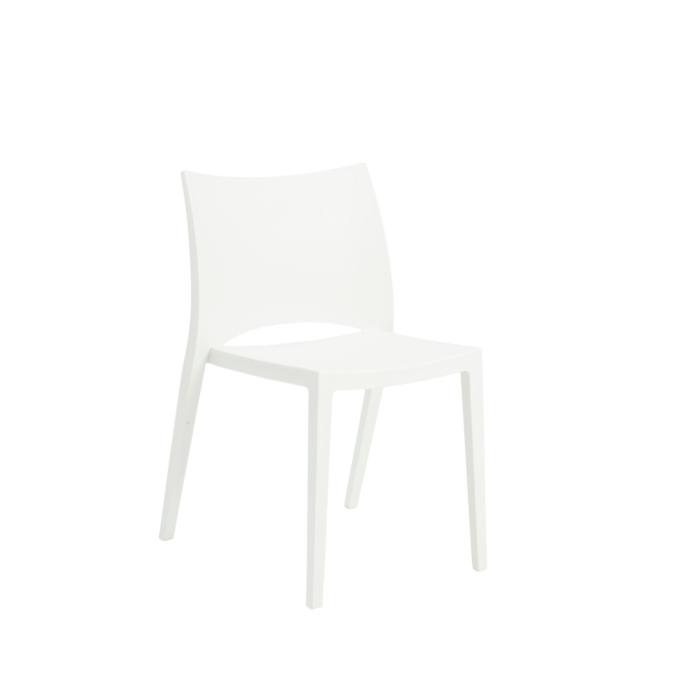 LESLIE STACKING SIDE CHAIR IN WHITE - SET OF 2 - Remutear