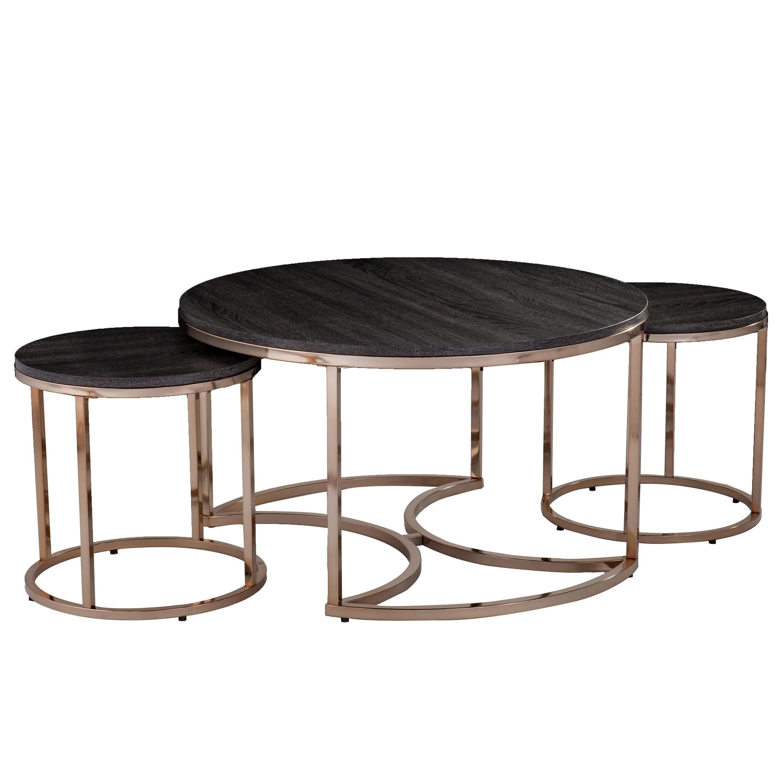 Lachlan Round Nesting Coffee Tables – 3pc Set - Remutear