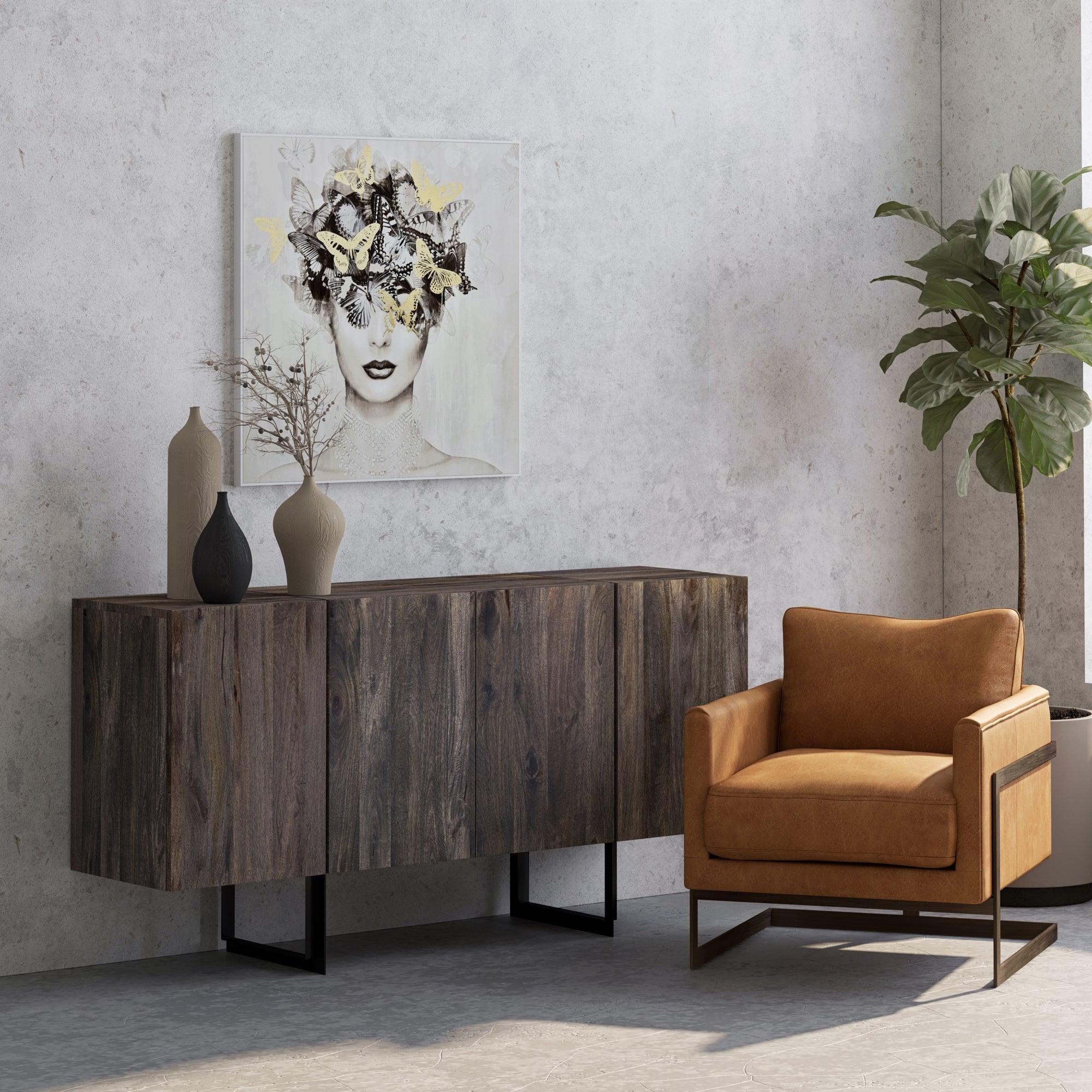 Luxley Club Chair Open Road Brown Leather - Remutear