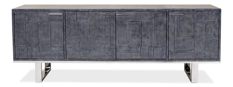 Bronzini Credenza - Embossed Blue/Grey - Remutear