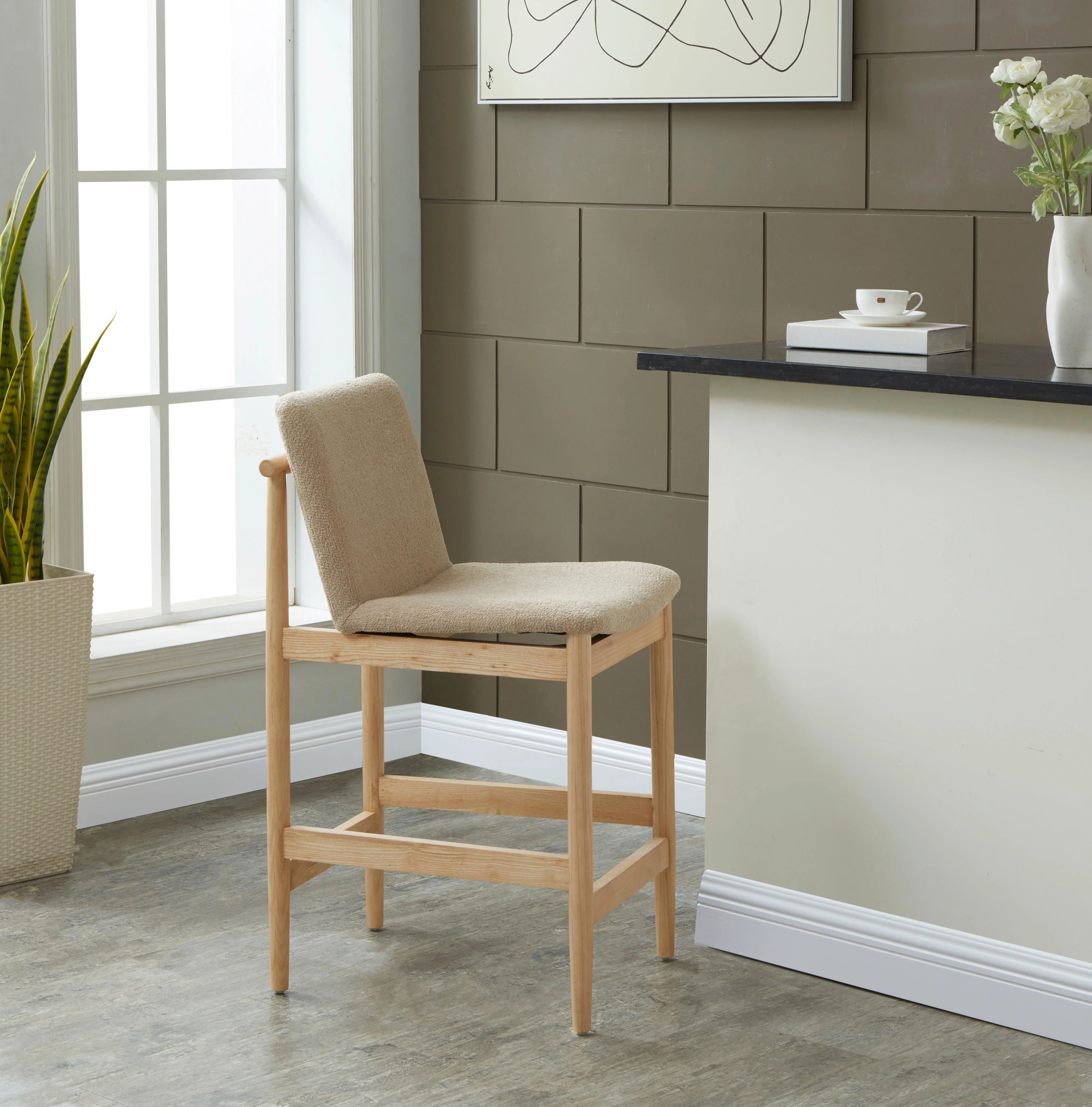 ABRIELLA BOUCLE COUNTER STOOL - Remutear