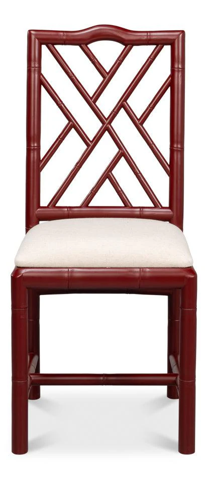 Brighton Bamboo Side Chair - Burgundy - Set of 2 - Remutear