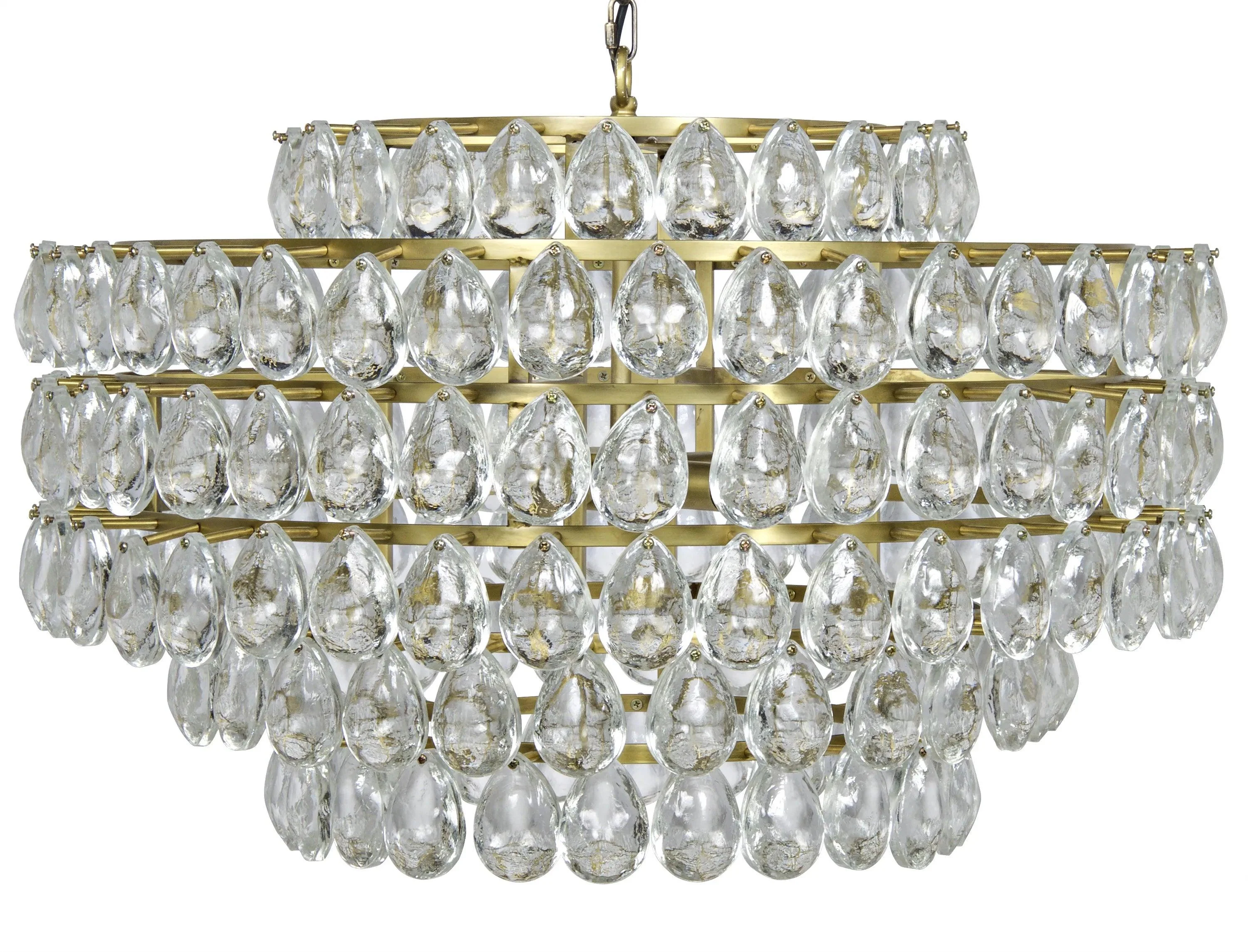 Linden Chandelier, Antique Brass, and Black Steel - Remutear