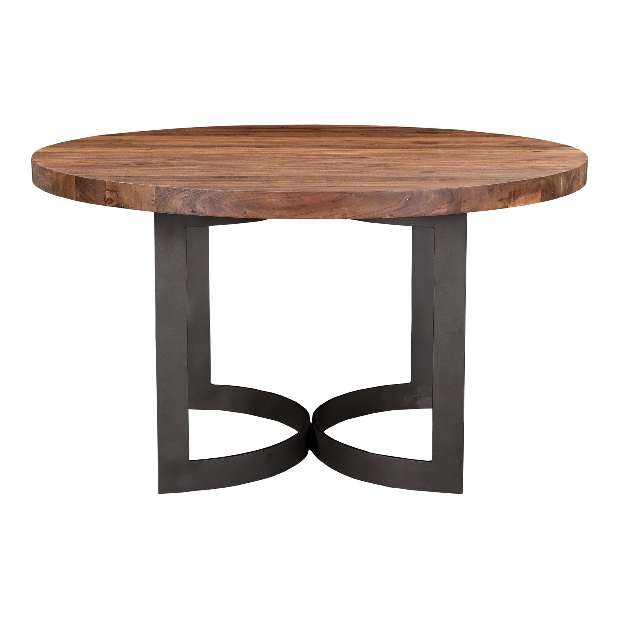 Bent Round Dining Table 54In Smoked - Remutear