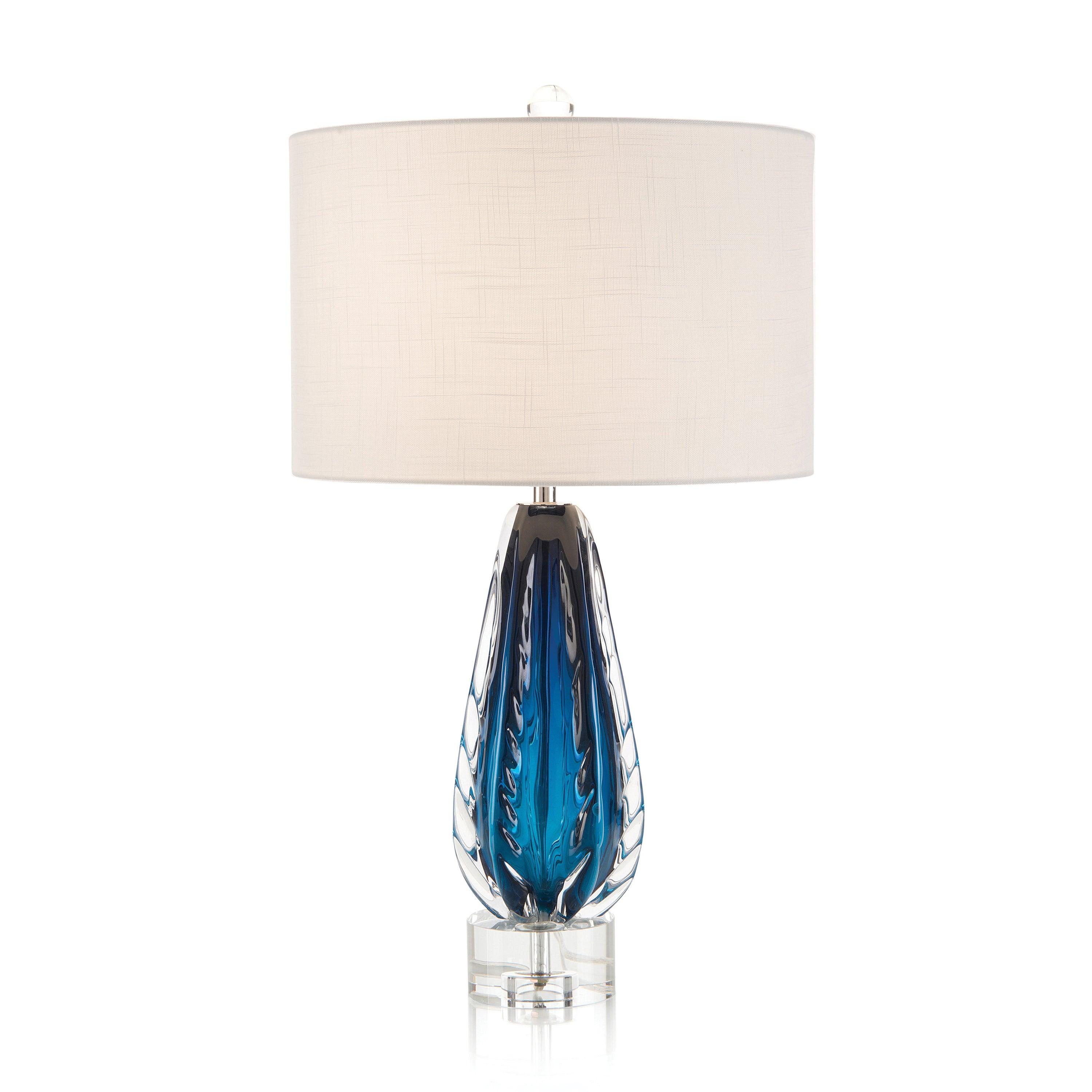 Amalfi Blue And Clear Glass Table - Remutear
