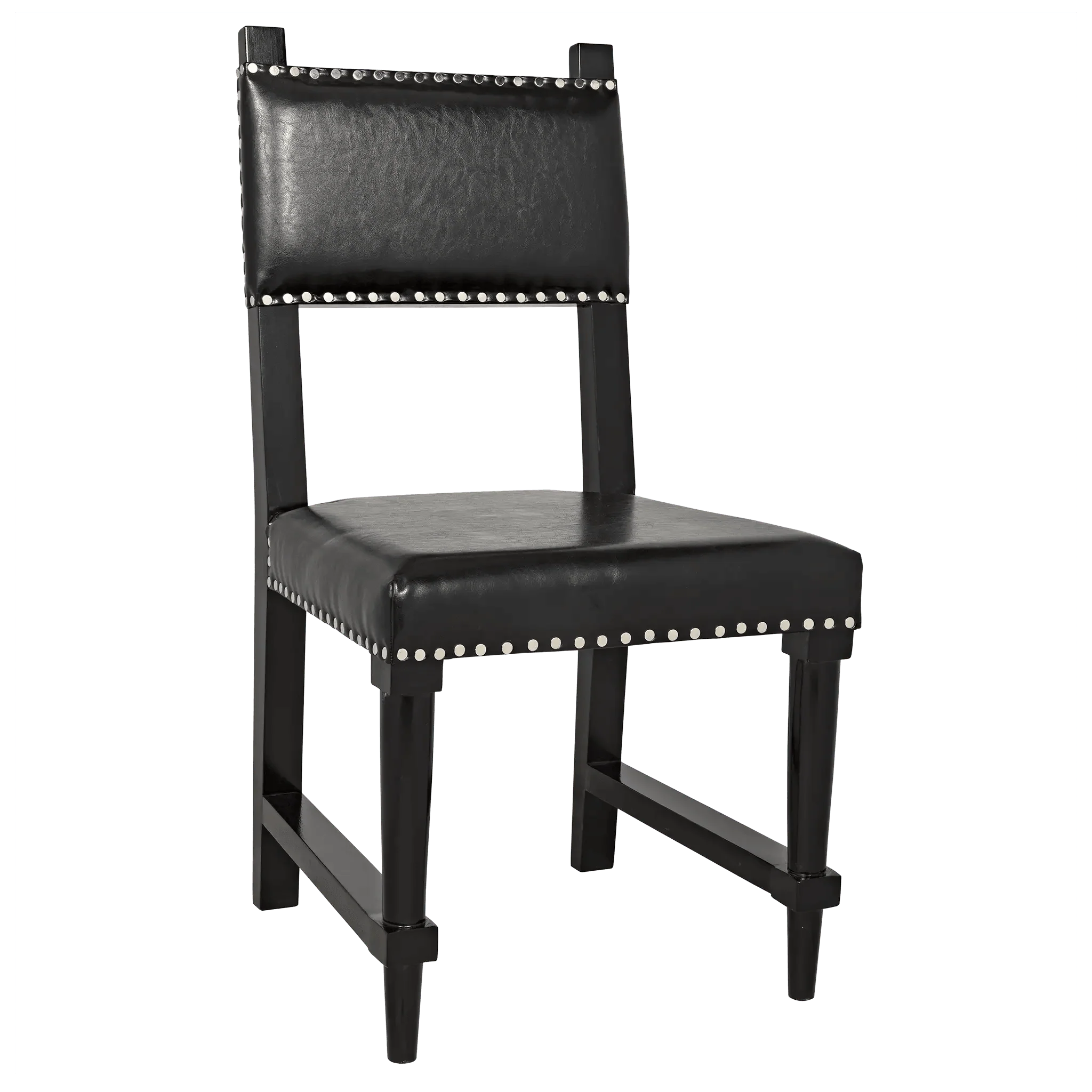 Kerouac Chair with Leather, Distressed Black - Remutear